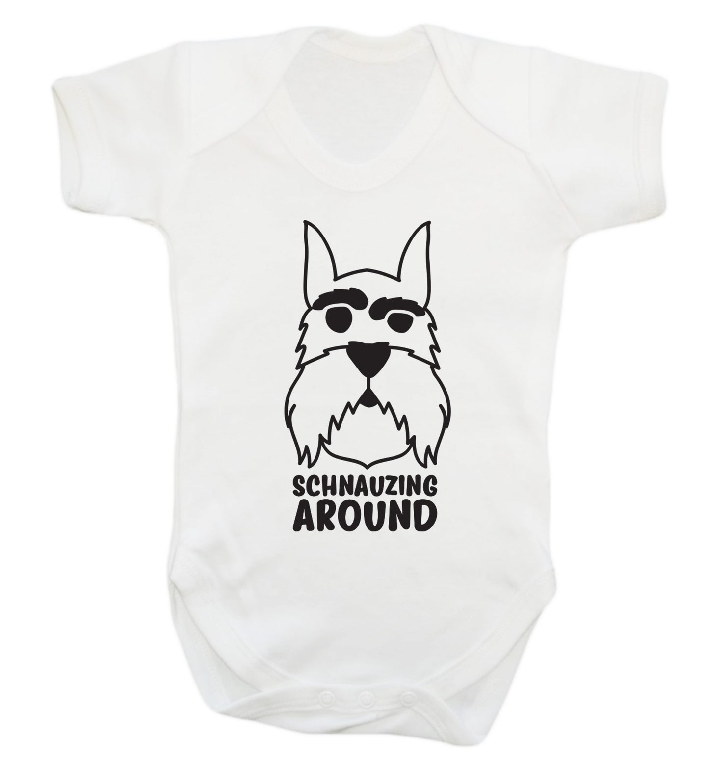 Schnauzing Around Baby Vest white 18-24 months