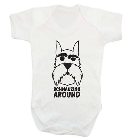 Schnauzing Around Baby Vest white 18-24 months