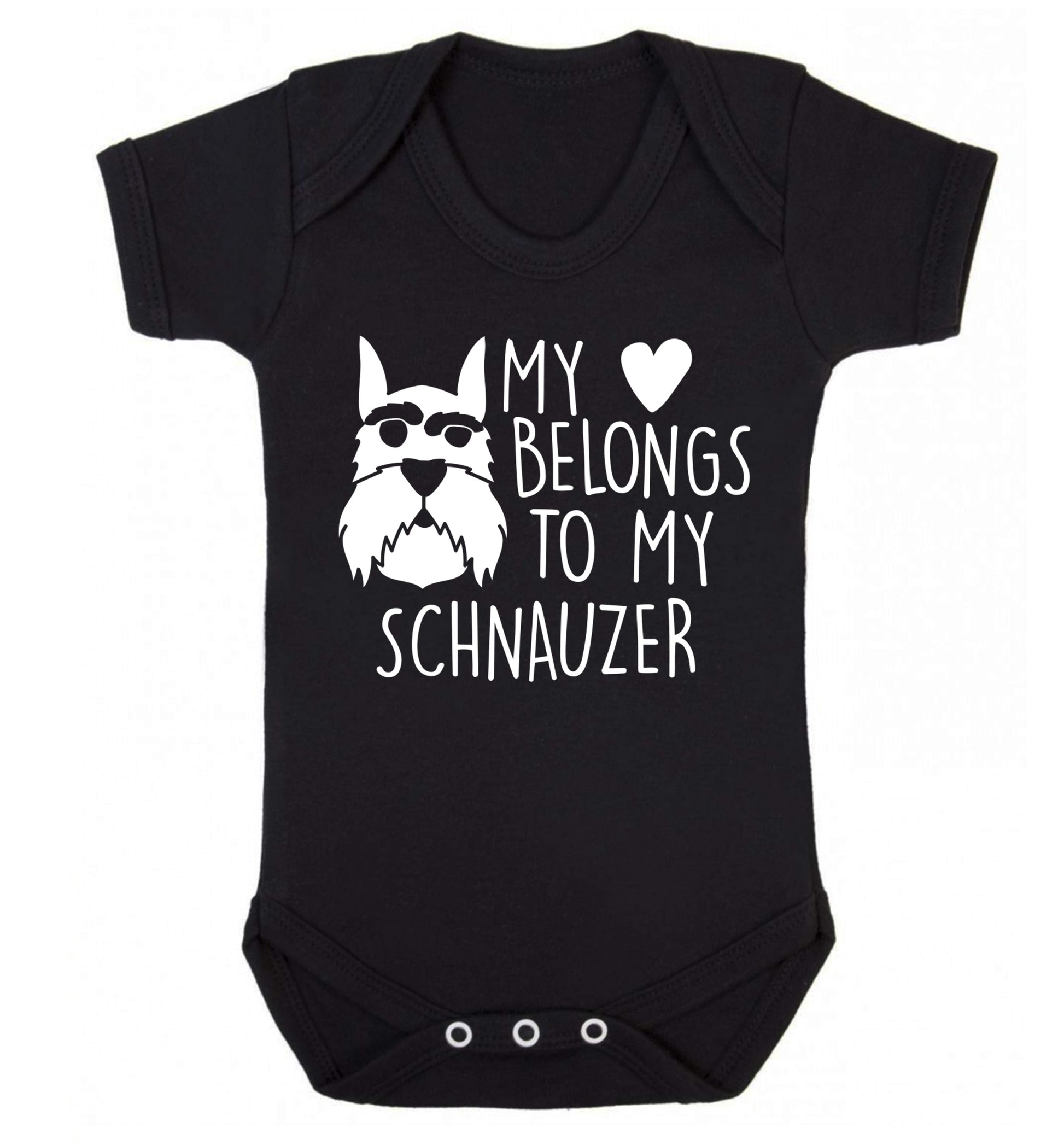 My heart belongs to my schnauzer Baby Vest black 18-24 months