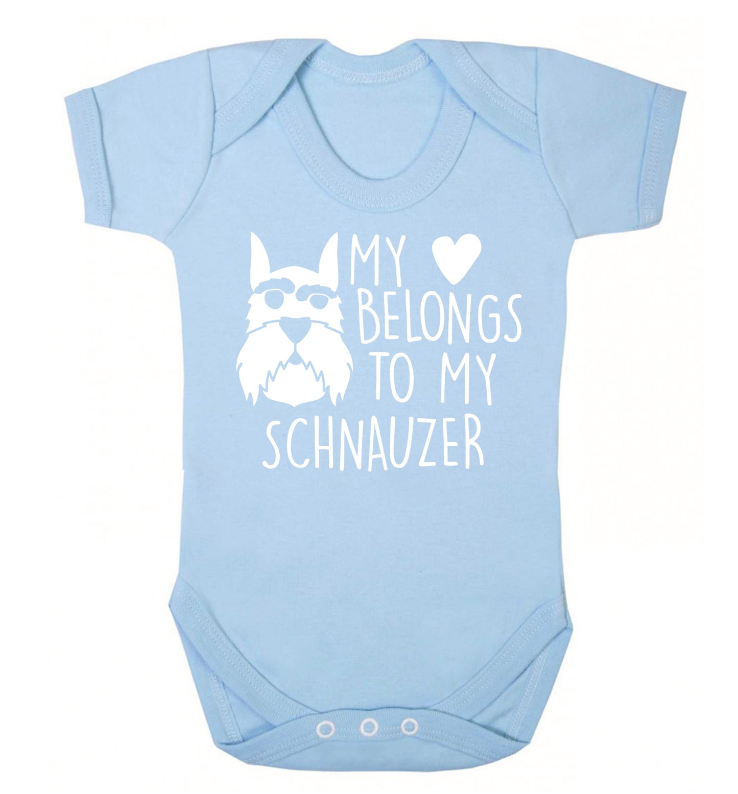 My heart belongs to my schnauzer Baby Vest pale blue 18-24 months