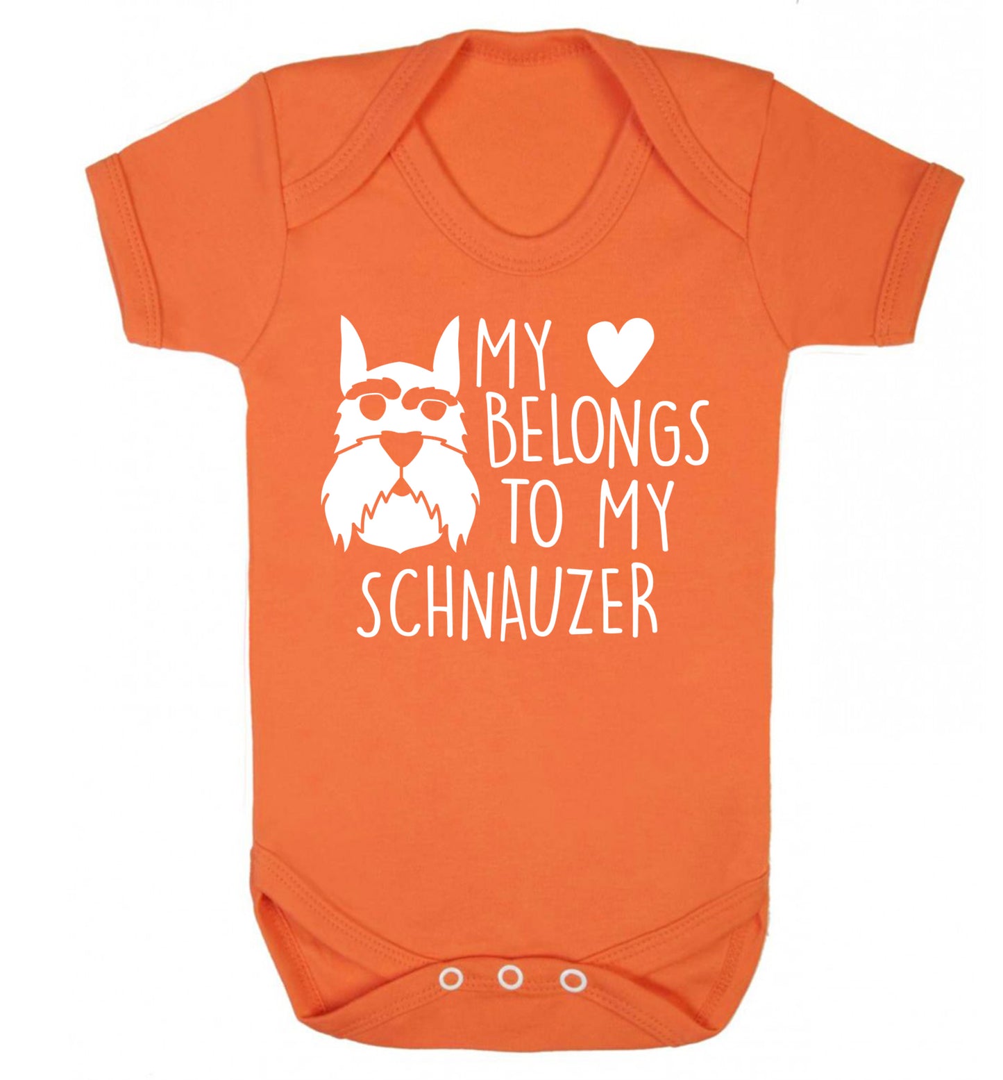 My heart belongs to my schnauzer Baby Vest orange 18-24 months