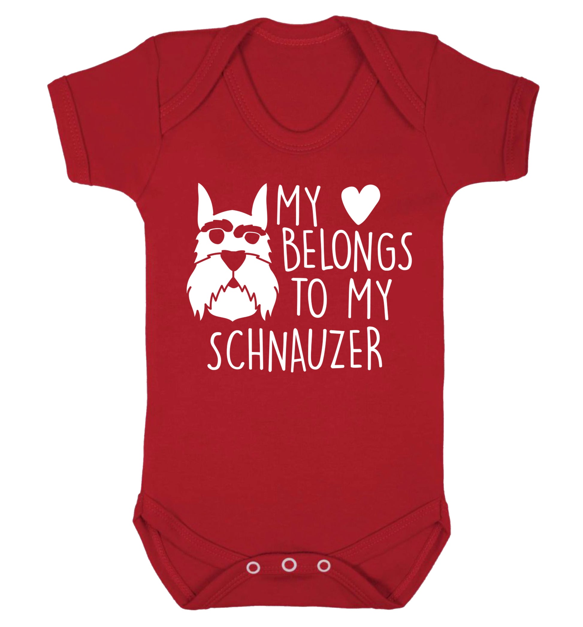 My heart belongs to my schnauzer Baby Vest red 18-24 months