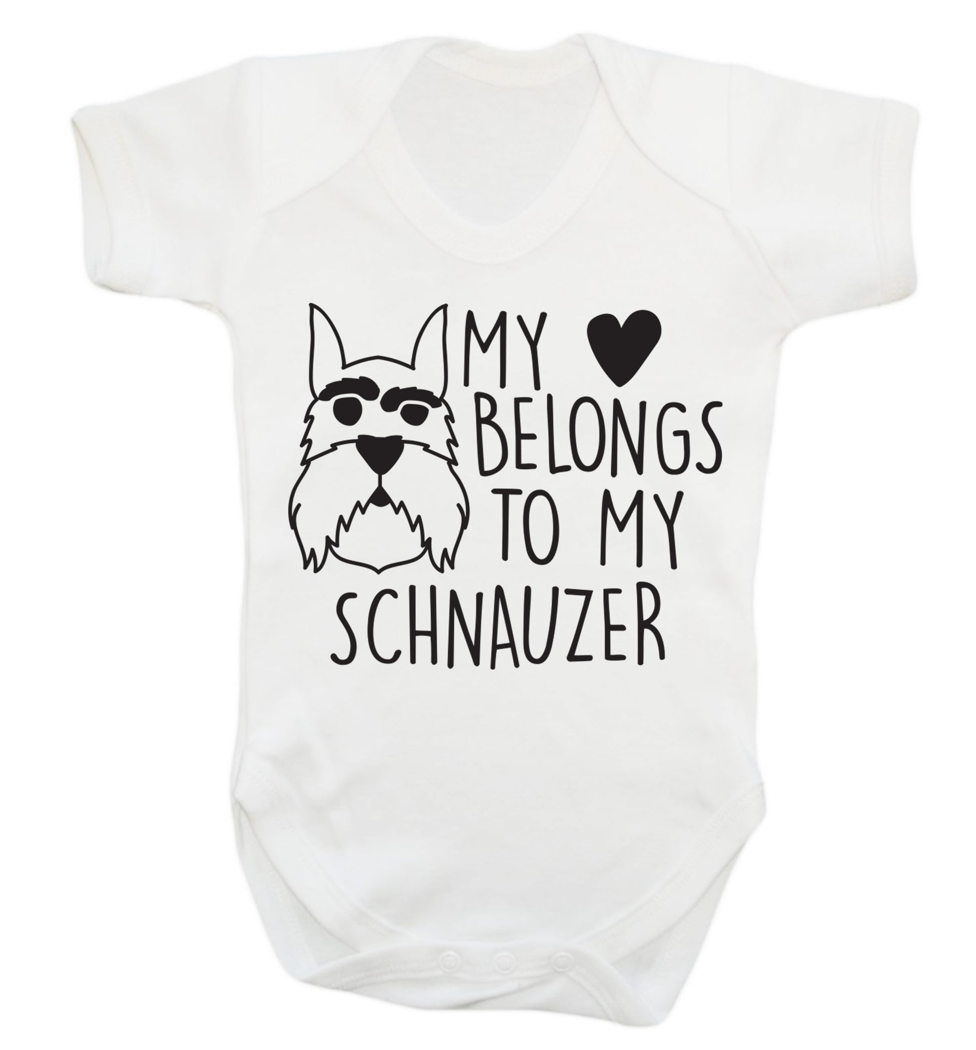 My heart belongs to my schnauzer Baby Vest white 18-24 months