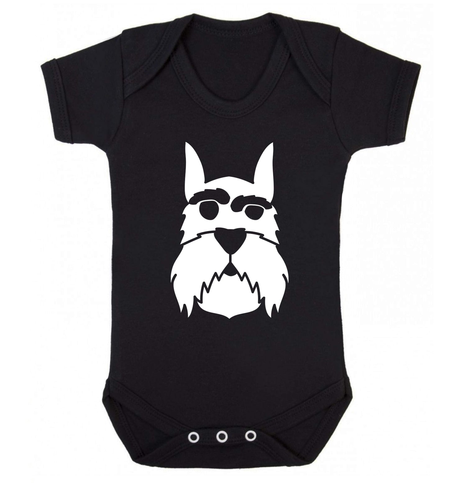 Schnauzer dog illustration Baby Vest black 18-24 months