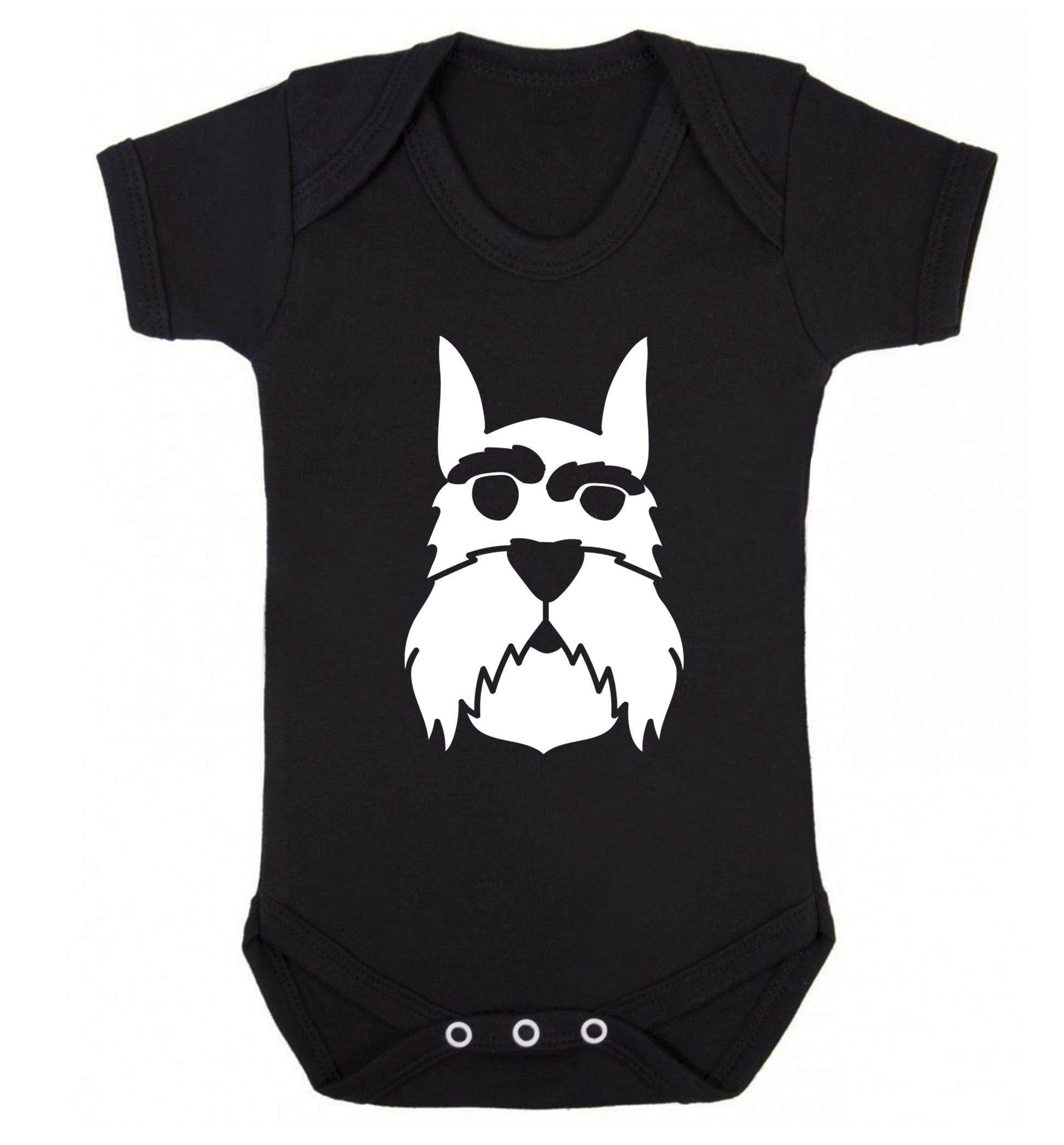 Schnauzer dog illustration Baby Vest black 18-24 months