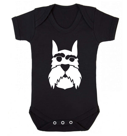 Schnauzer dog illustration Baby Vest black 18-24 months