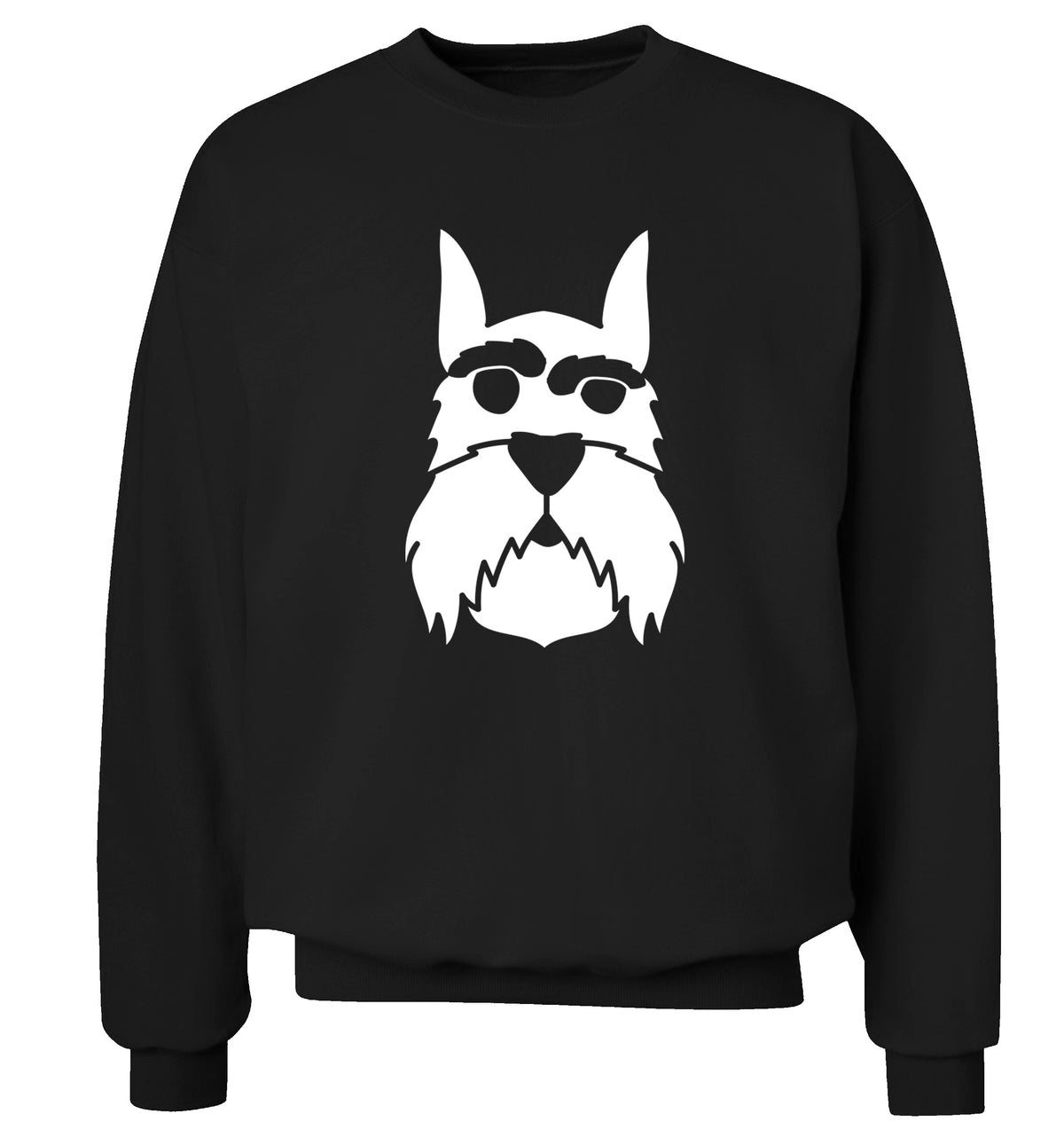 Schnauzer dog illustration Adult's unisex black Sweater 2XL