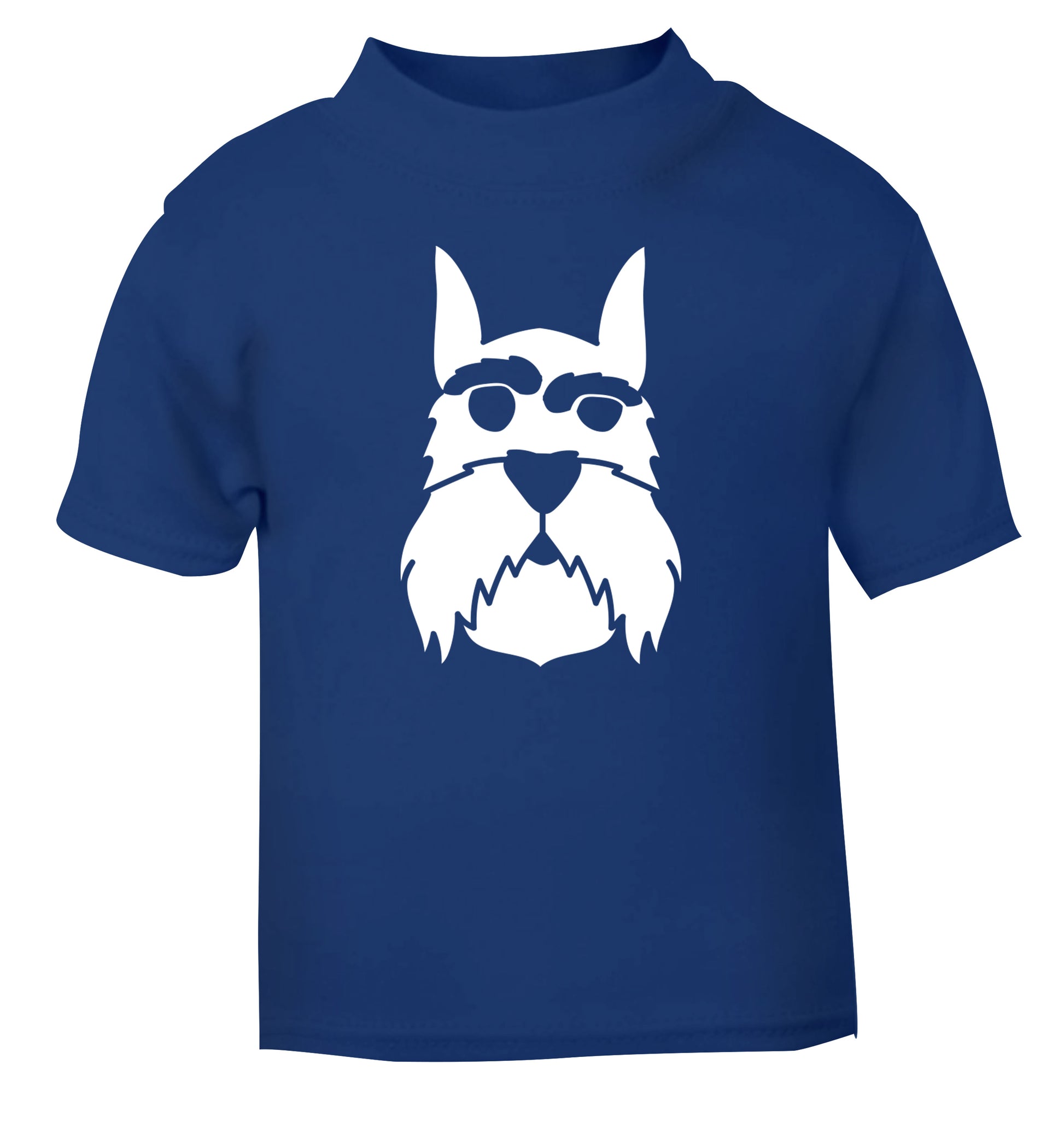 Schnauzer dog illustration blue Baby Toddler Tshirt 2 Years