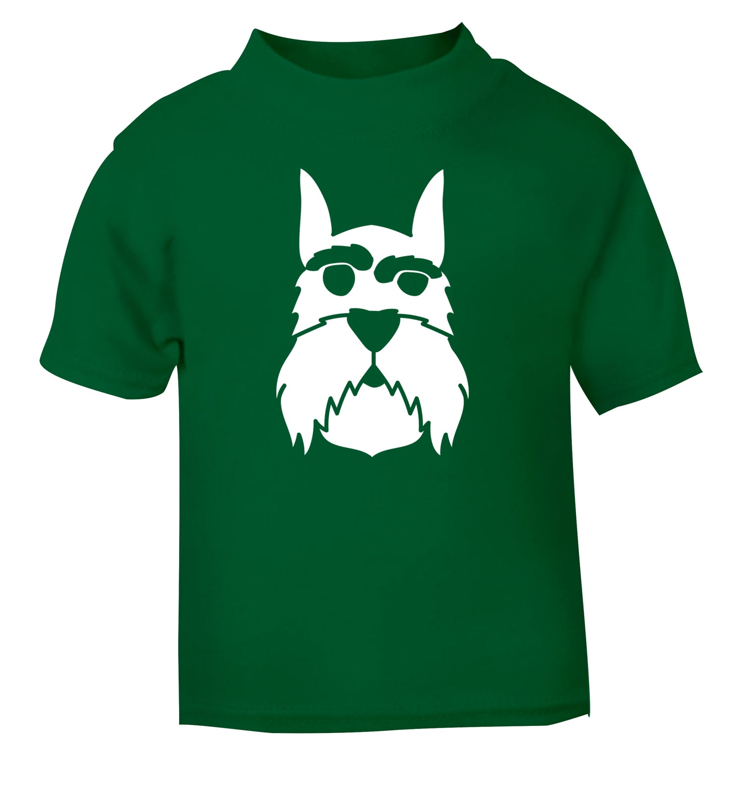 Schnauzer dog illustration green Baby Toddler Tshirt 2 Years