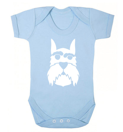 Schnauzer dog illustration Baby Vest pale blue 18-24 months
