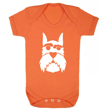 Schnauzer dog illustration Baby Vest orange 18-24 months