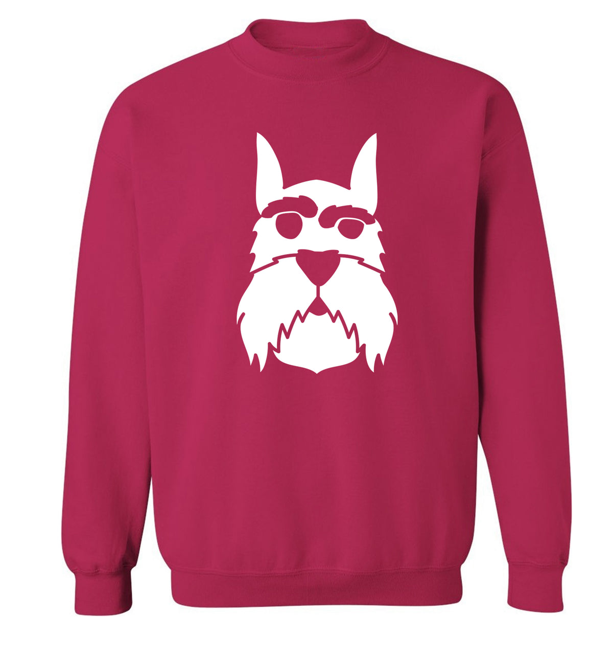 Schnauzer dog illustration Adult's unisex pink Sweater 2XL
