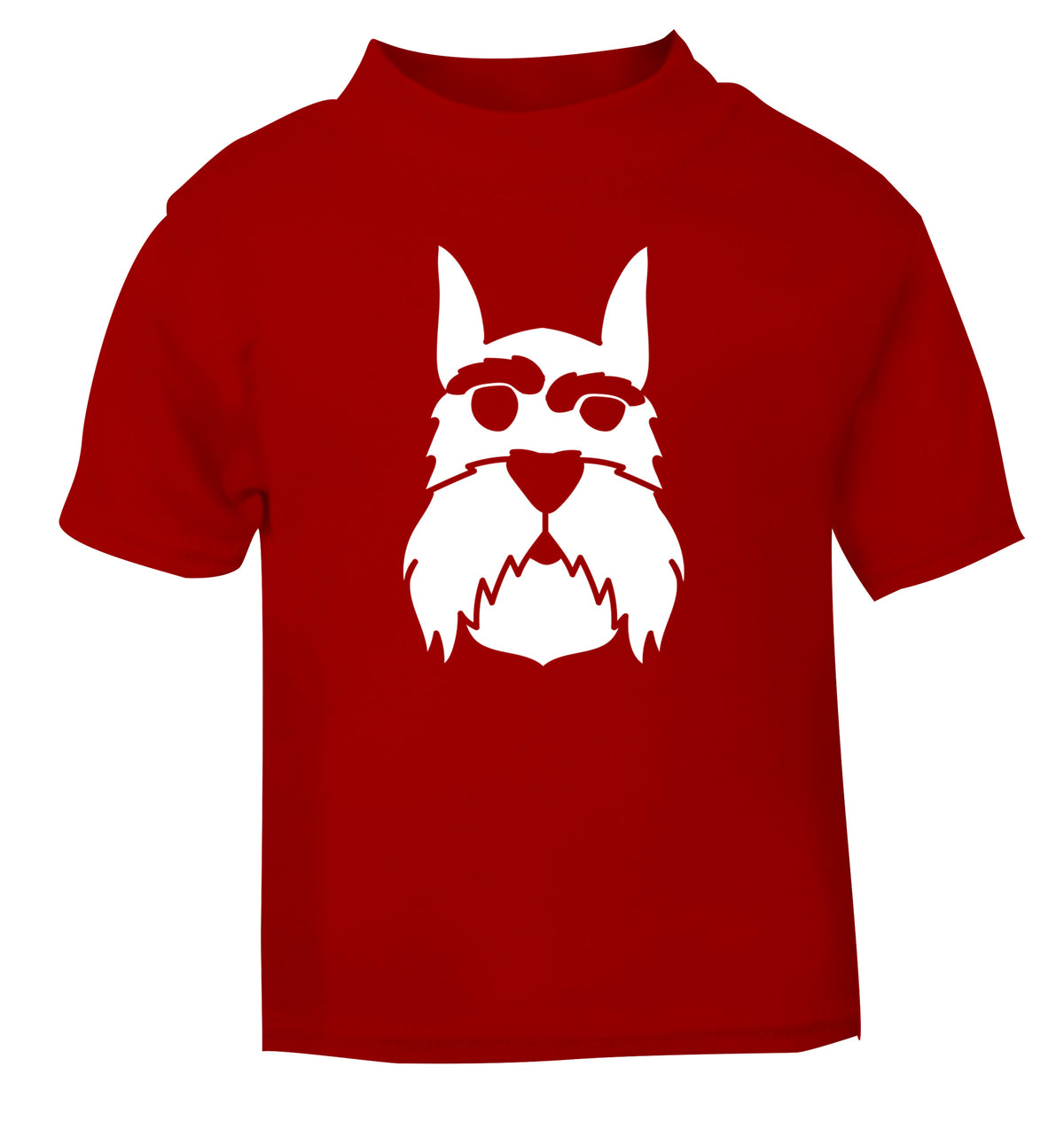 Schnauzer dog illustration red Baby Toddler Tshirt 2 Years