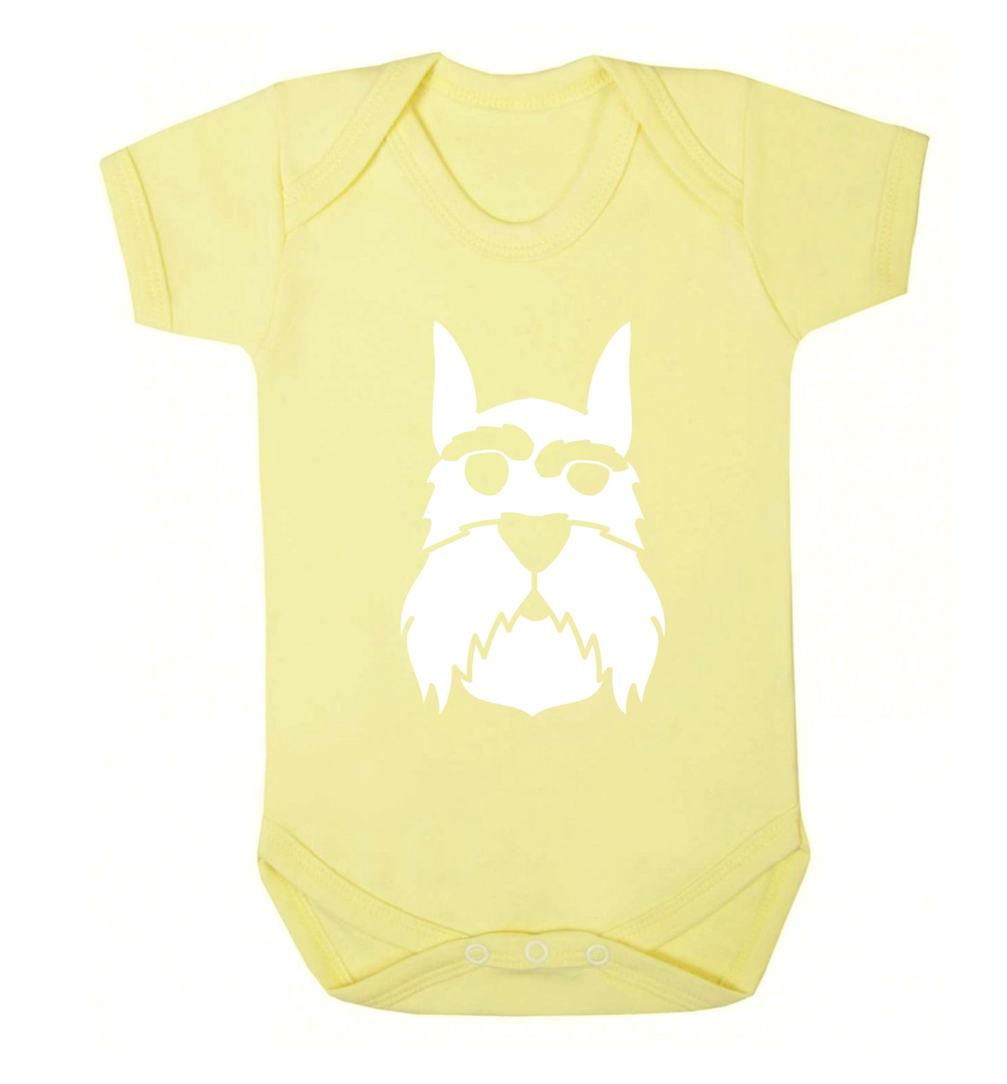 Schnauzer dog illustration Baby Vest pale yellow 18-24 months