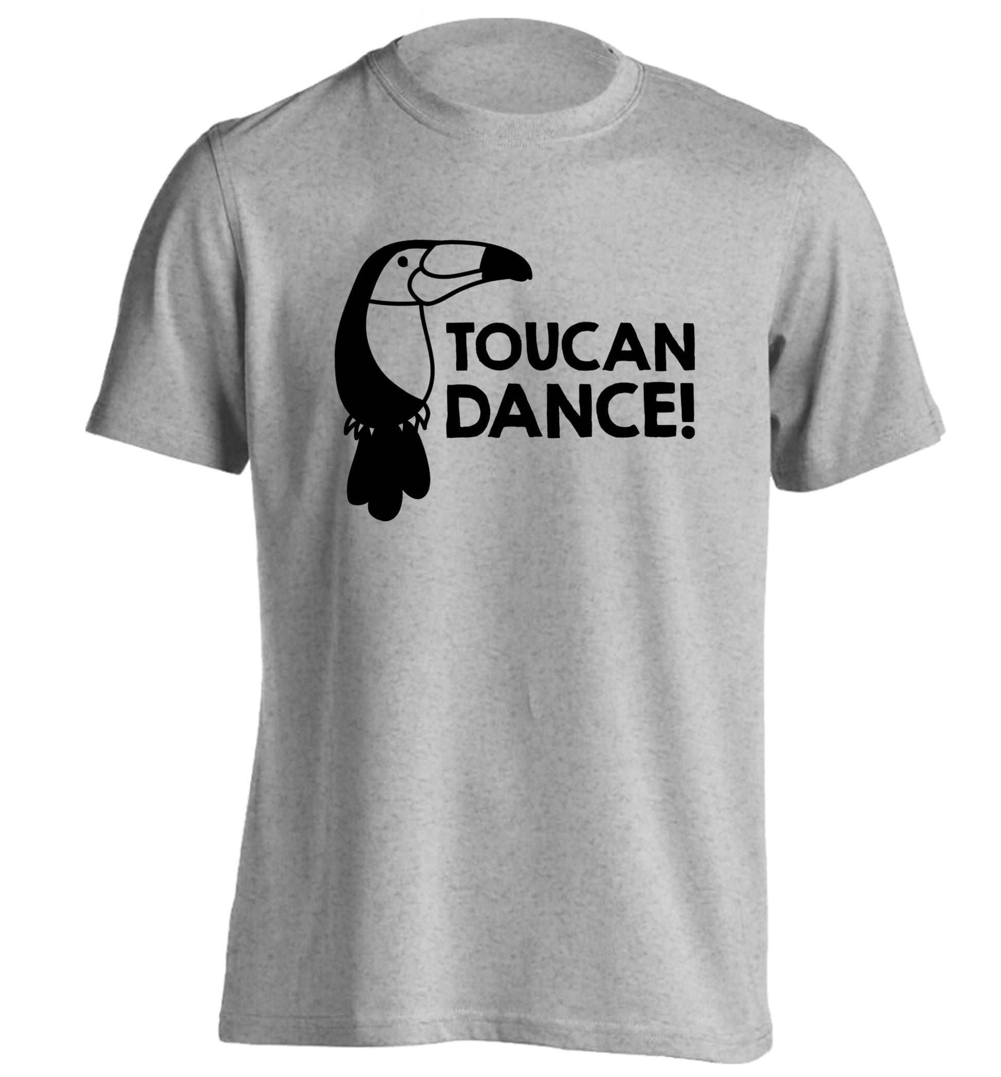 Toucan dance adults unisex grey Tshirt 2XL
