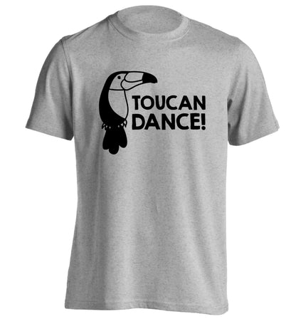 Toucan dance adults unisex grey Tshirt 2XL