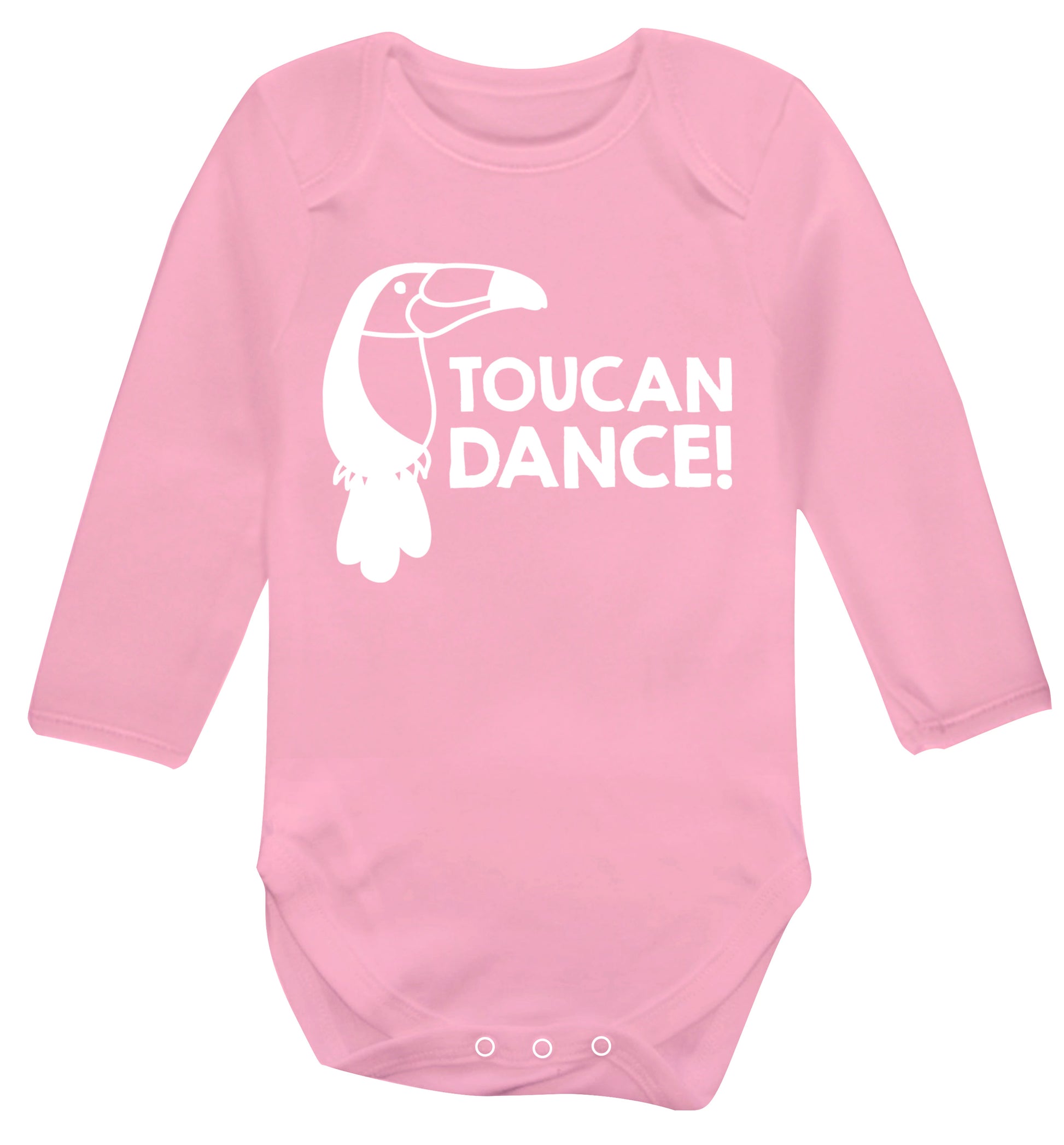 Toucan dance Baby Vest long sleeved pale pink 6-12 months