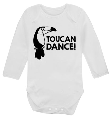 Toucan dance Baby Vest long sleeved white 6-12 months