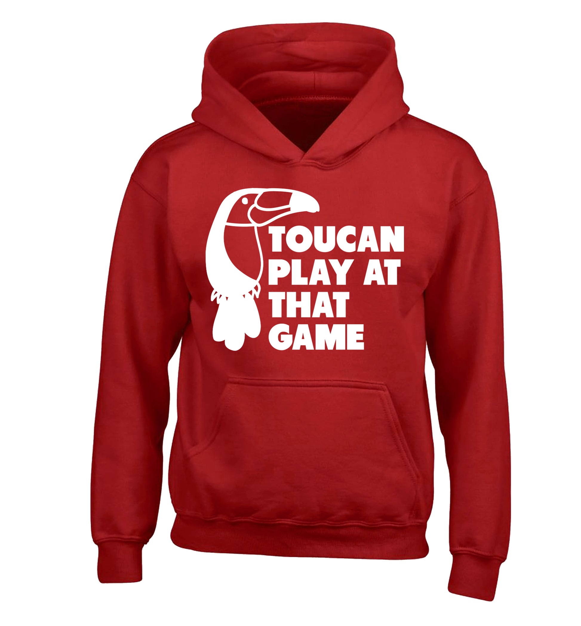 Toucan play at that game children's red hoodie 12-13 Years