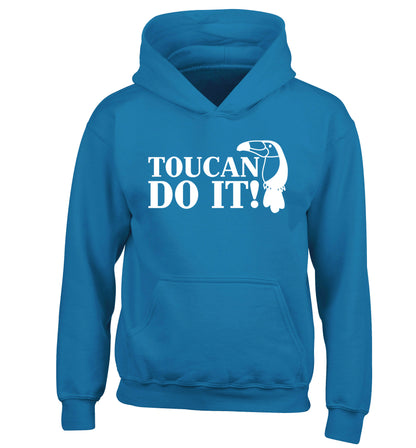 Toucan do it! children's blue hoodie 12-13 Years