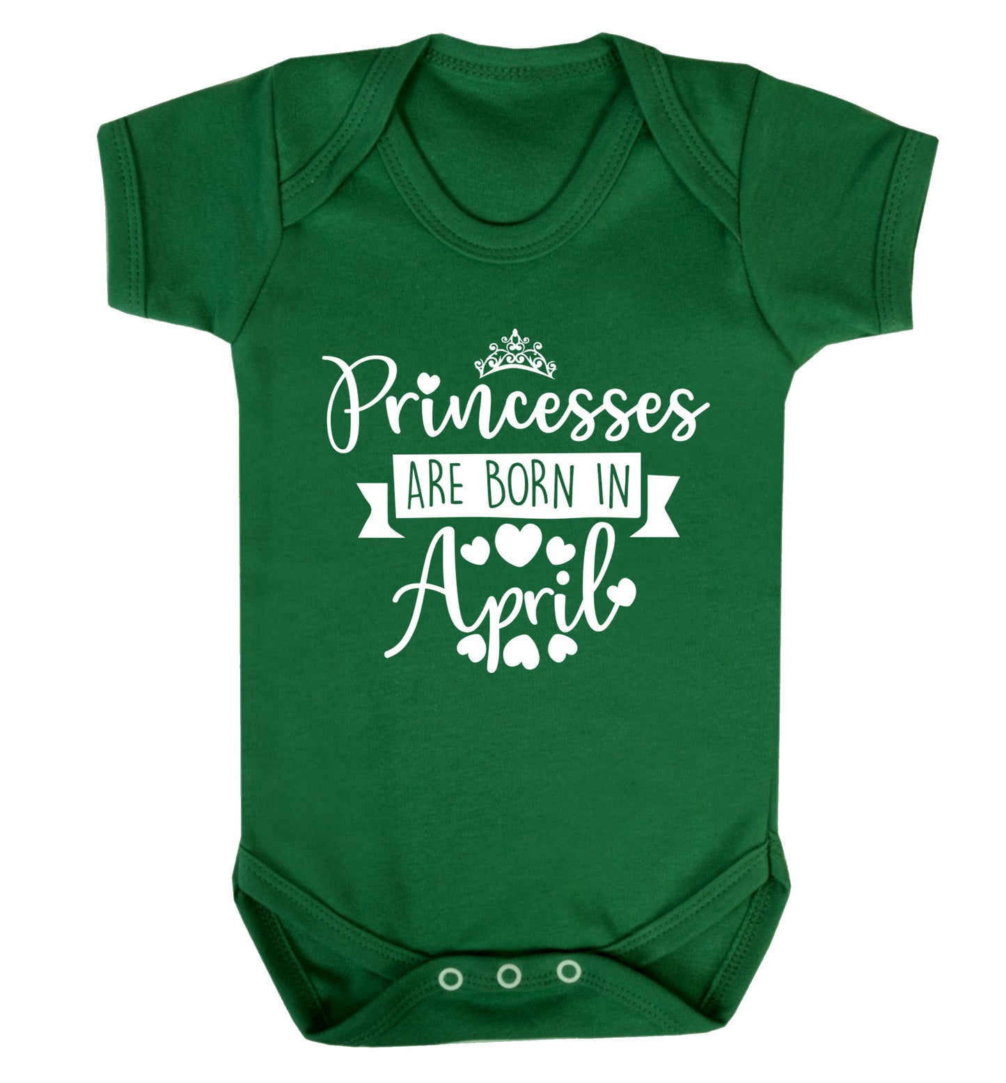 Princesses are born in April Baby Vest green 18-24 months