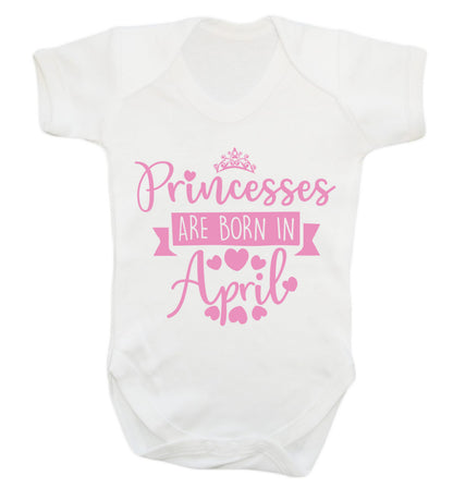 Princesses are born in April Baby Vest white 18-24 months