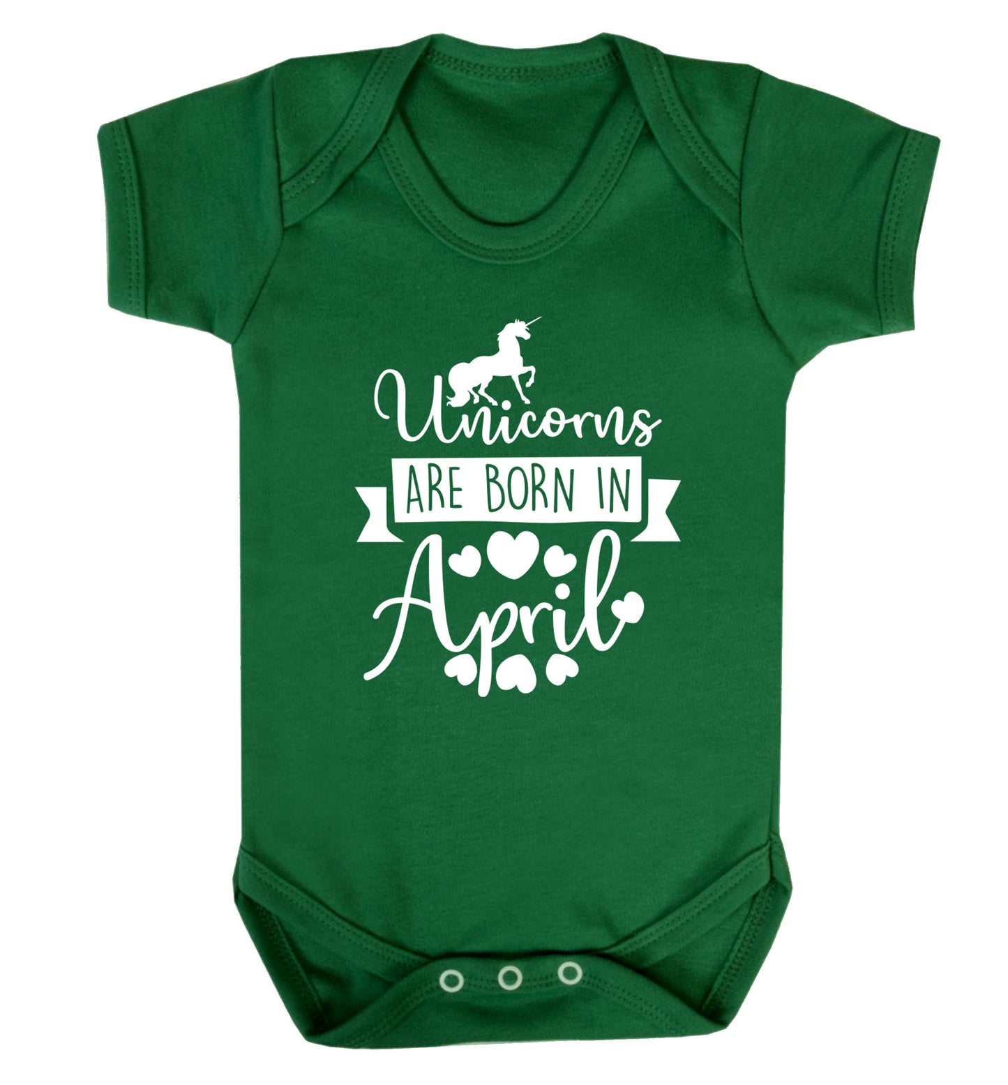 Unicorns are born in April Baby Vest green 18-24 months