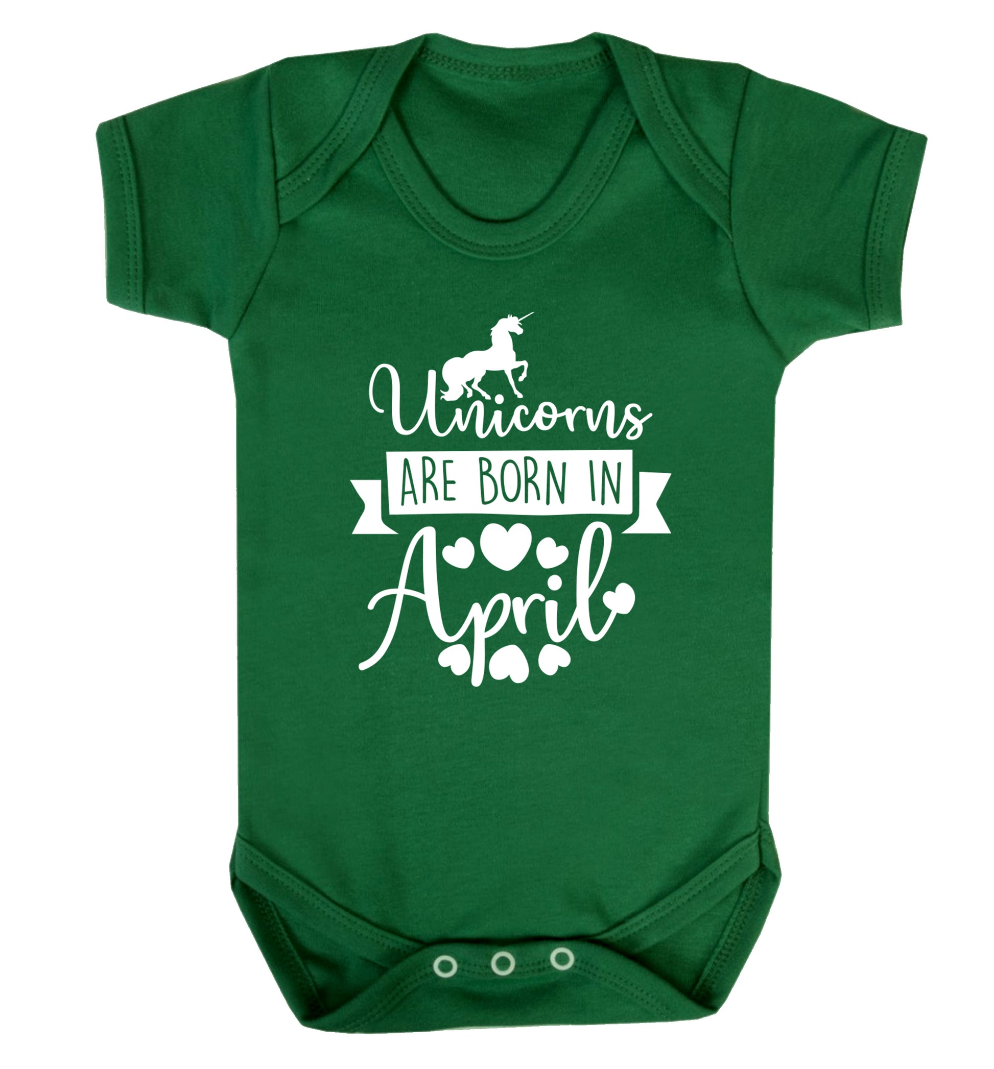 Unicorns are born in April Baby Vest green 18-24 months