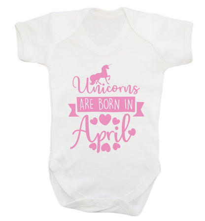 Unicorns are born in April Baby Vest white 18-24 months