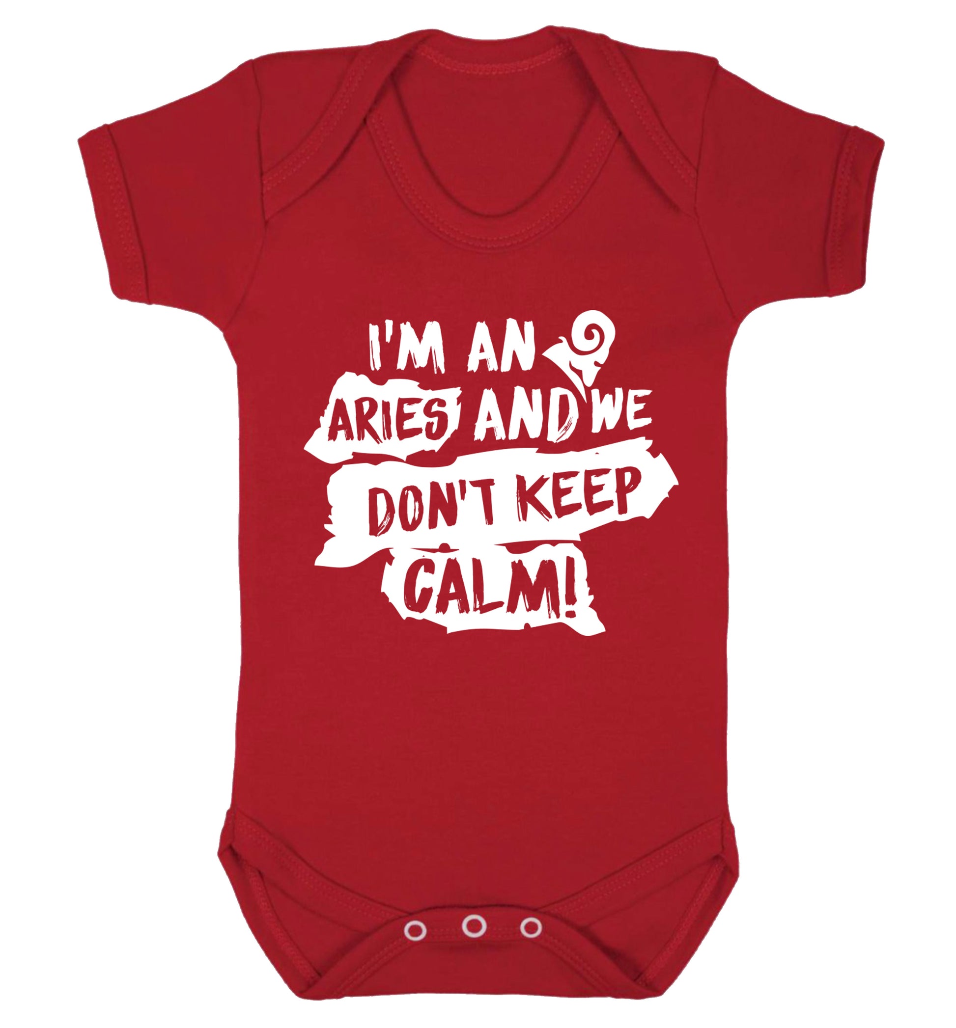 I'm an aries and we don't keep calm Baby Vest red 18-24 months