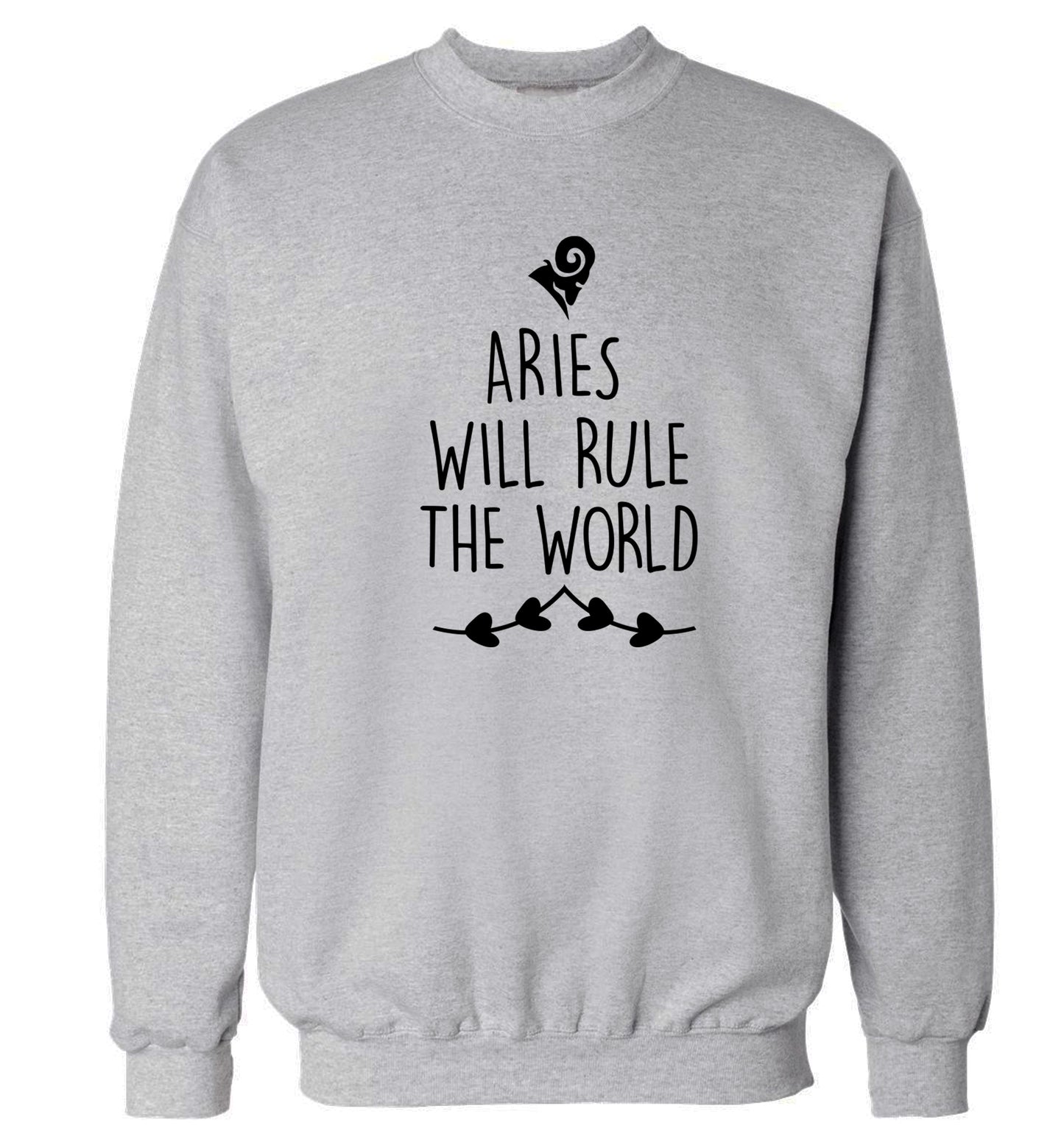 Aries will rule the world Adult's unisex grey Sweater 2XL