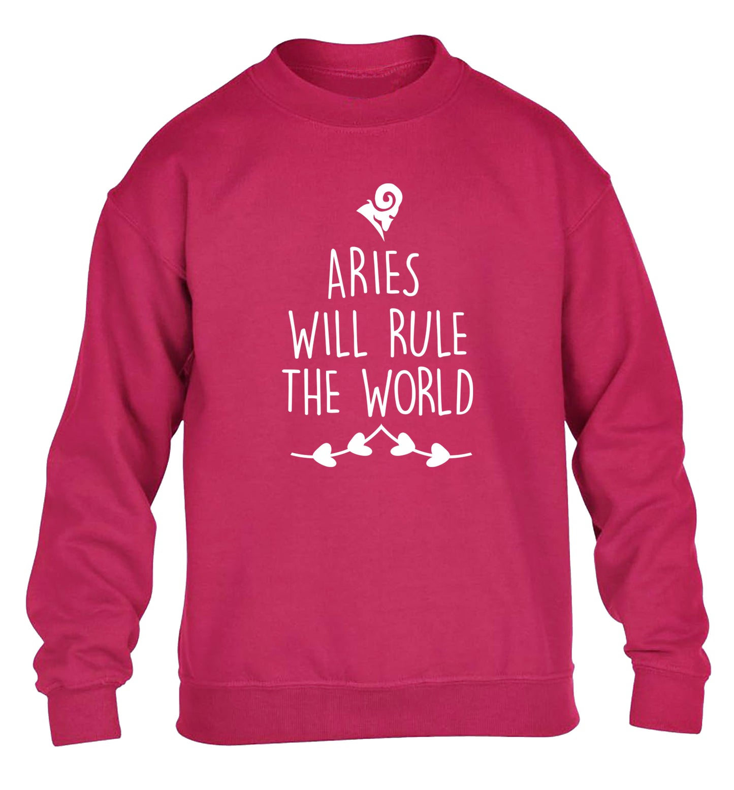 Aries will rule the world children's pink sweater 12-13 Years