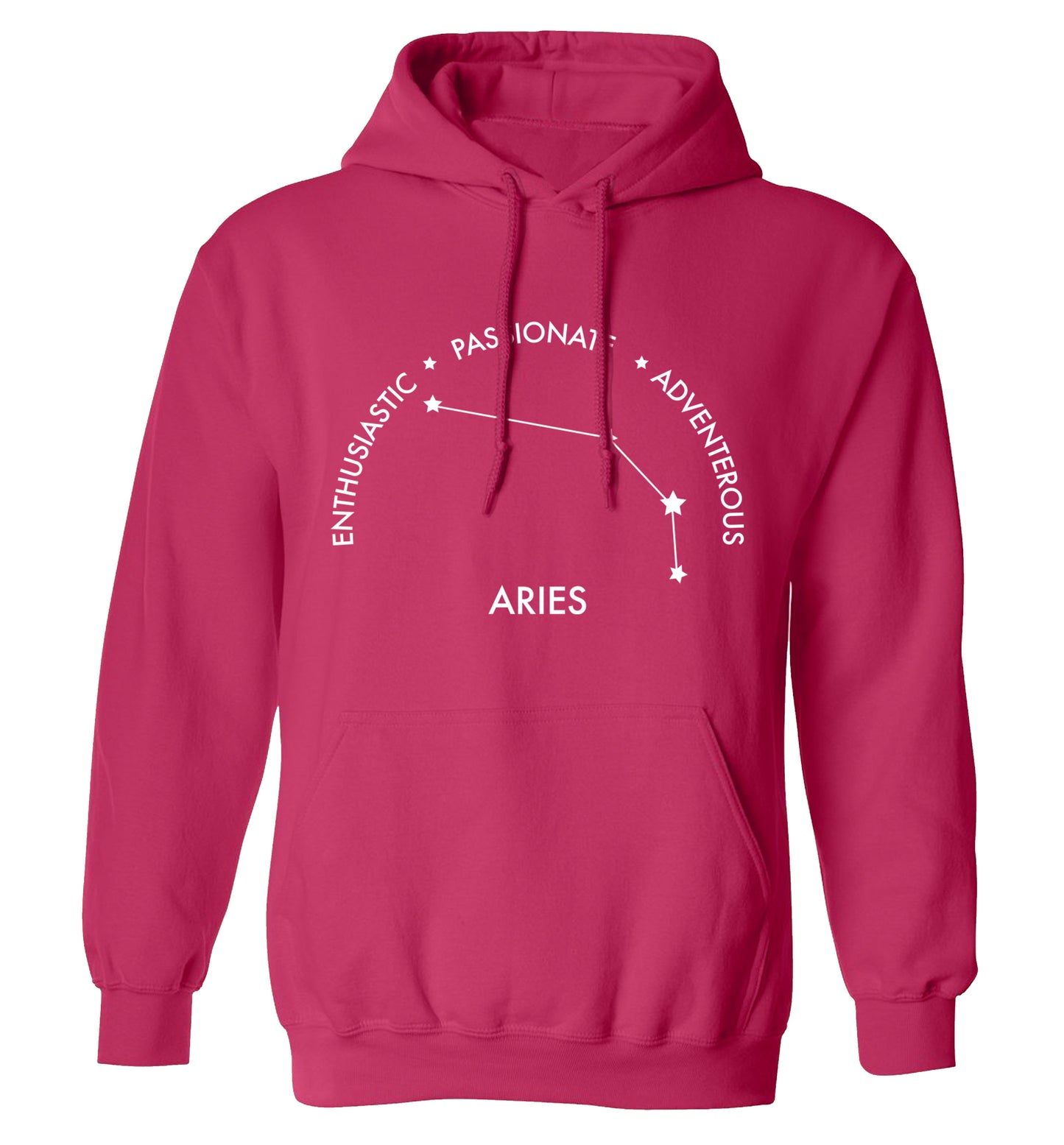 Aries enthusiastic | passionate | adventerous adults unisex pink hoodie 2XL