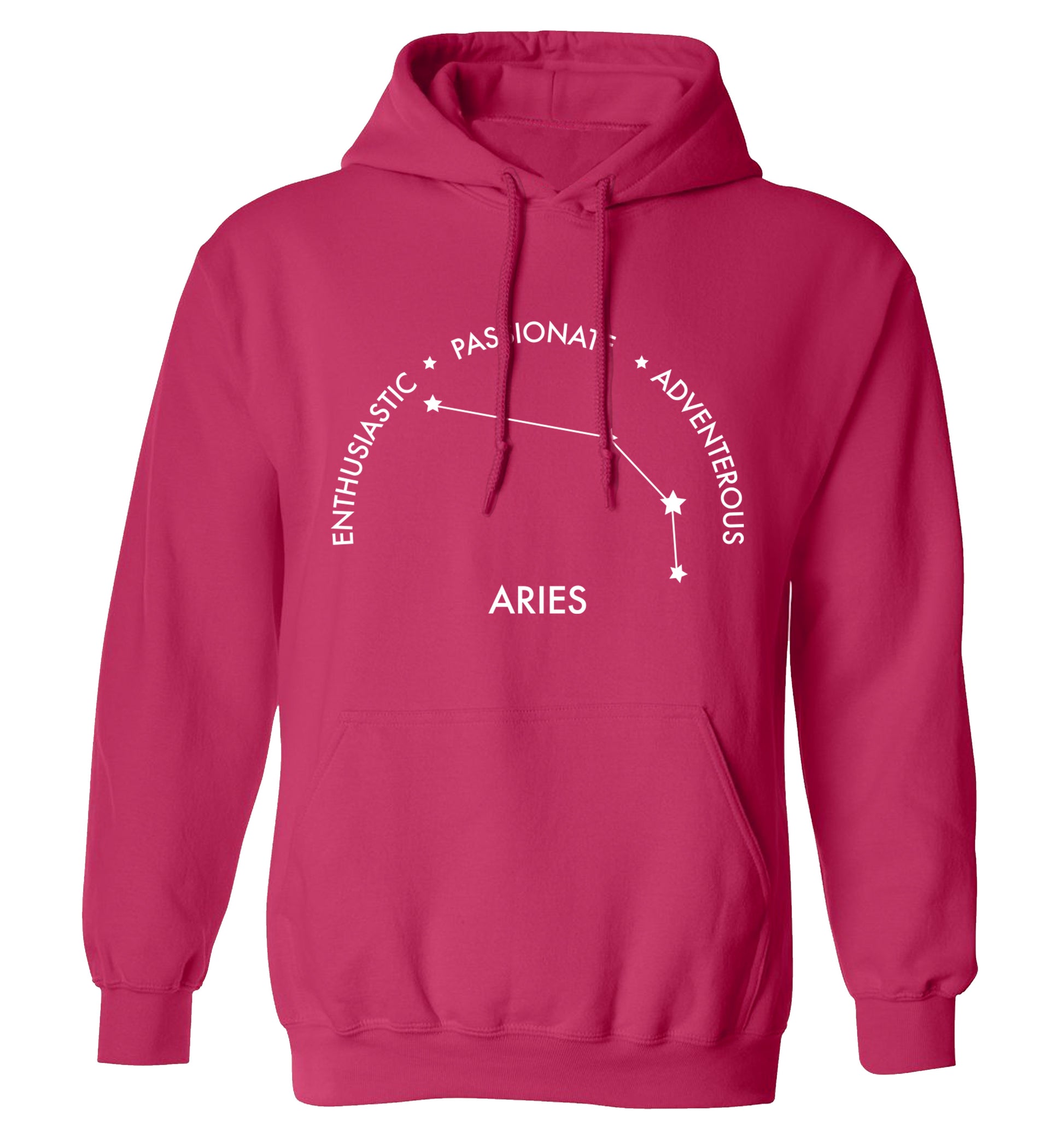 Aries enthusiastic | passionate | adventerous adults unisex pink hoodie 2XL