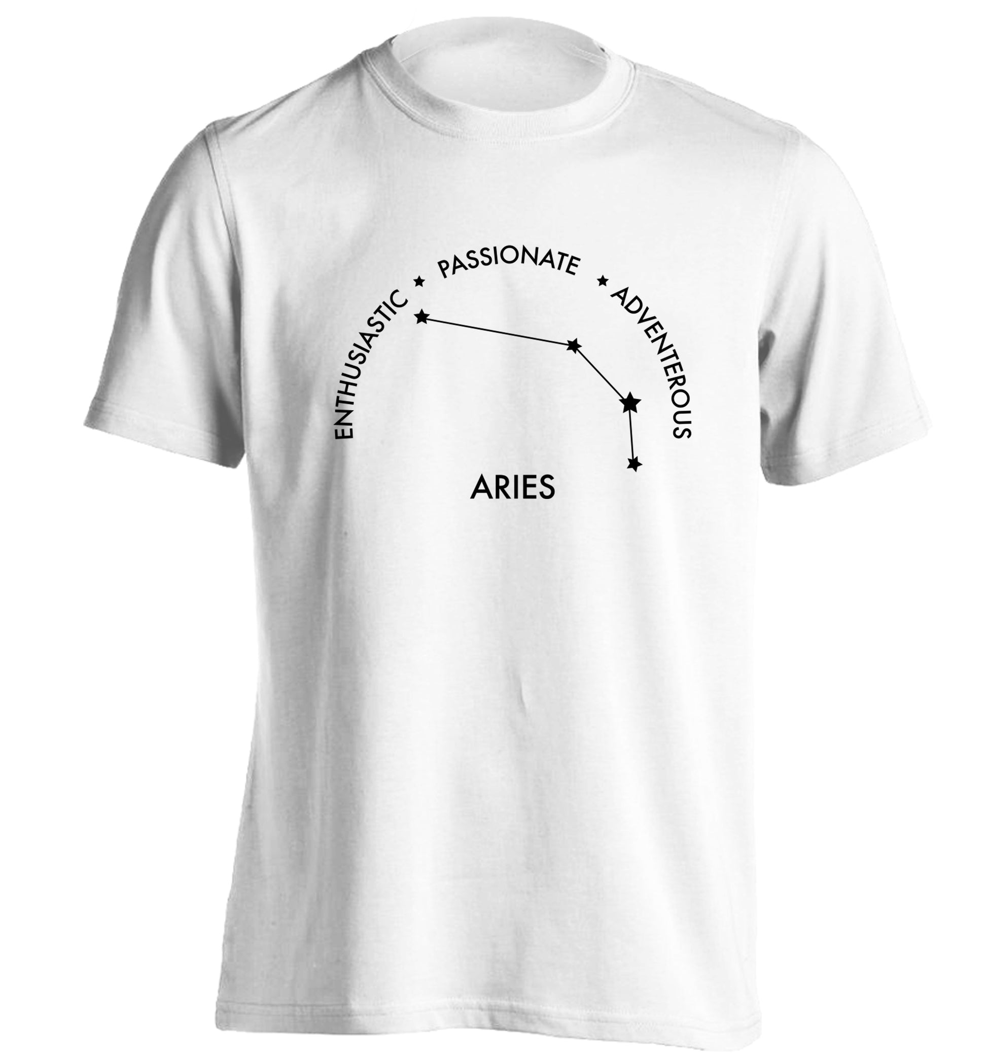 Aries enthusiastic | passionate | adventerous adults unisex white Tshirt 2XL