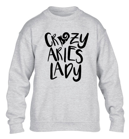 Crazy aries lady children's grey sweater 12-13 Years