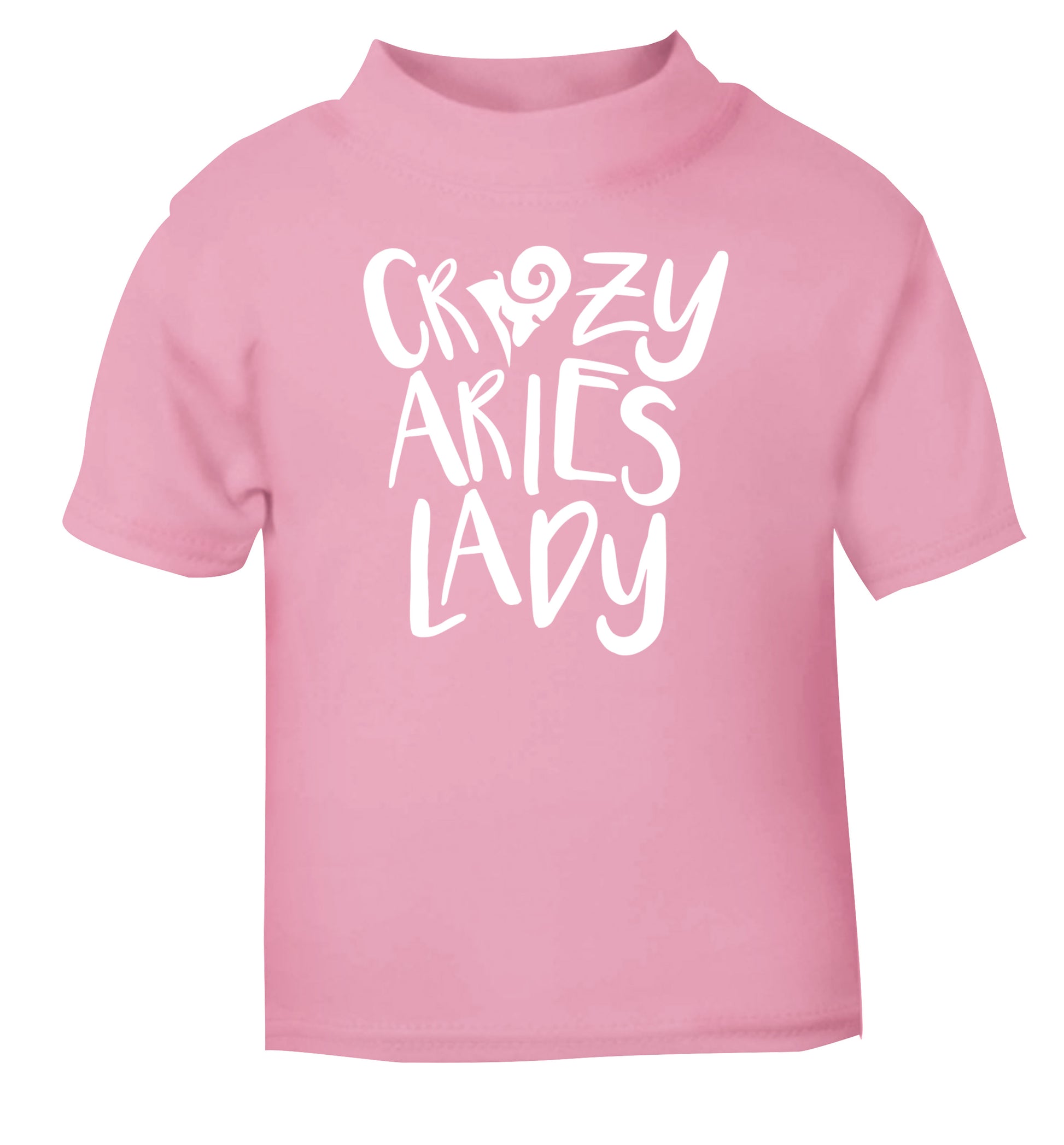 Crazy aries lady light pink Baby Toddler Tshirt 2 Years