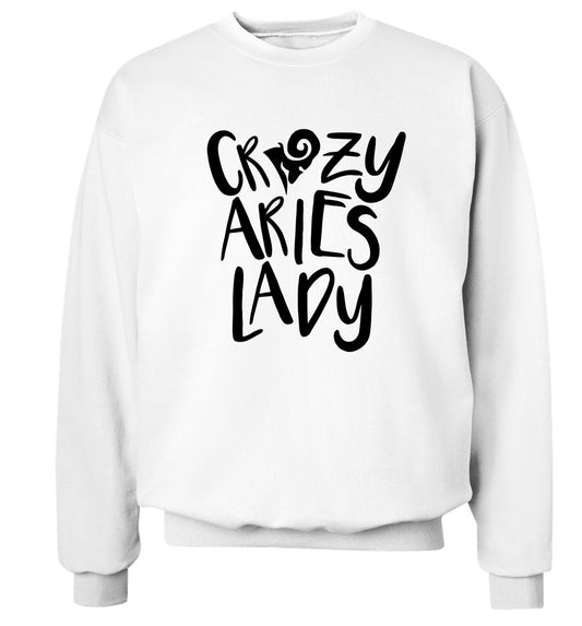 Crazy aries lady Adult's unisex white Sweater 2XL
