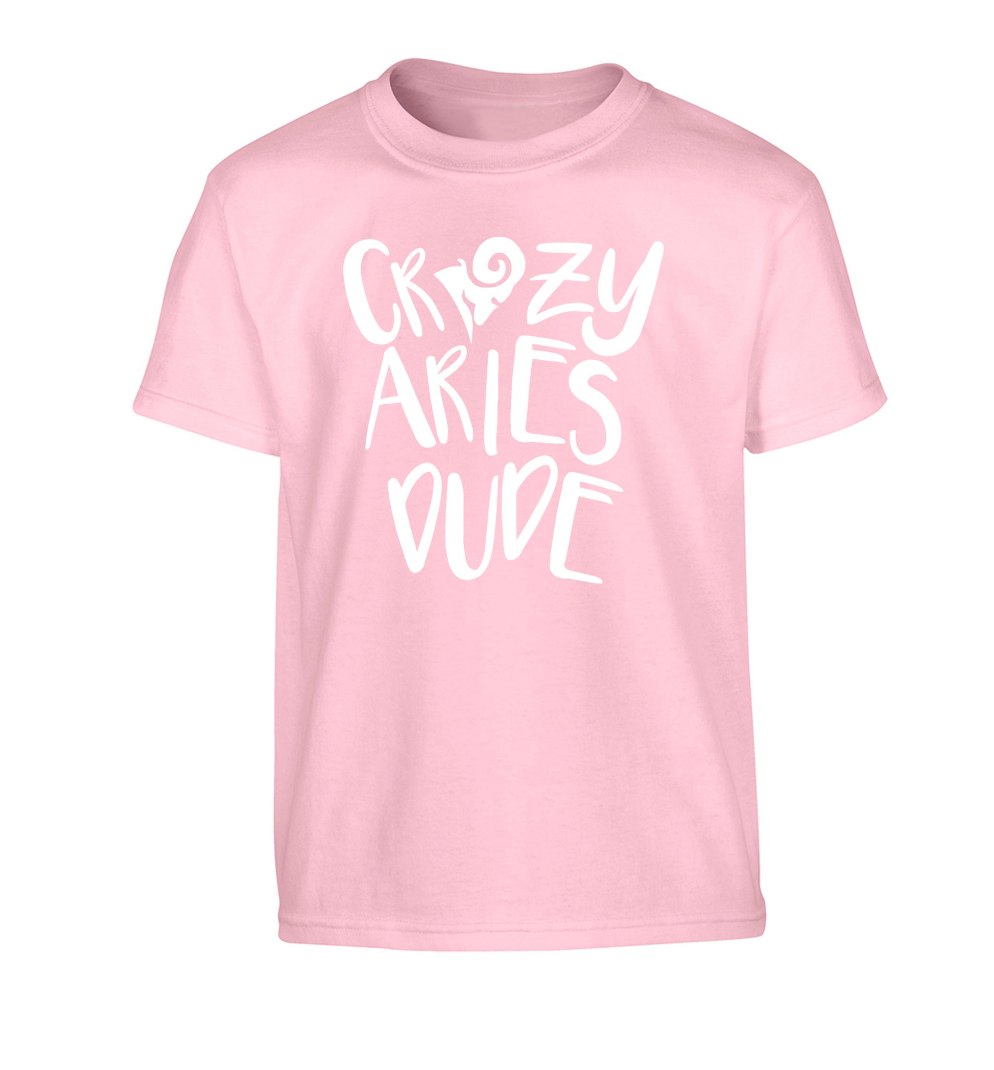 Crazy aries dude Children's light pink Tshirt 12-13 Years
