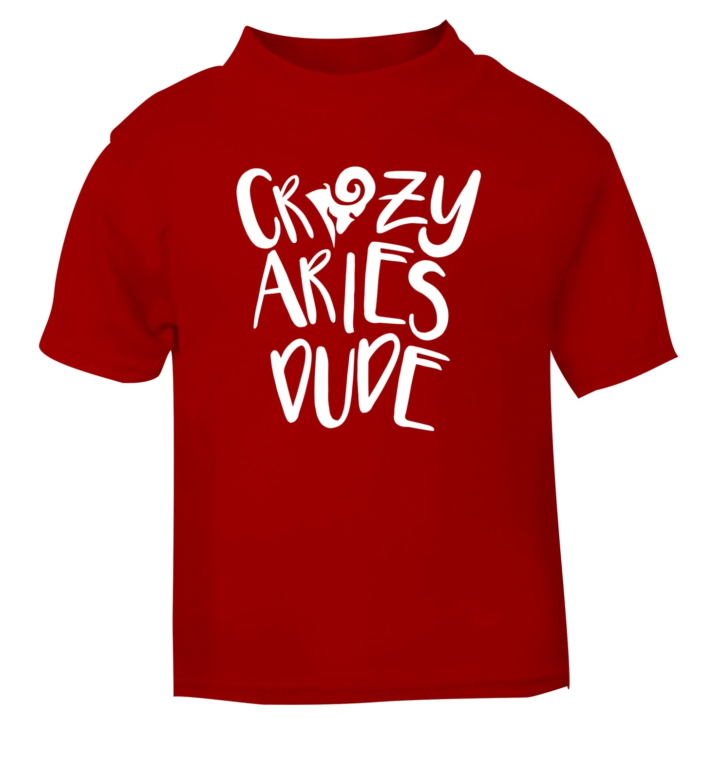 Crazy aries dude red Baby Toddler Tshirt 2 Years