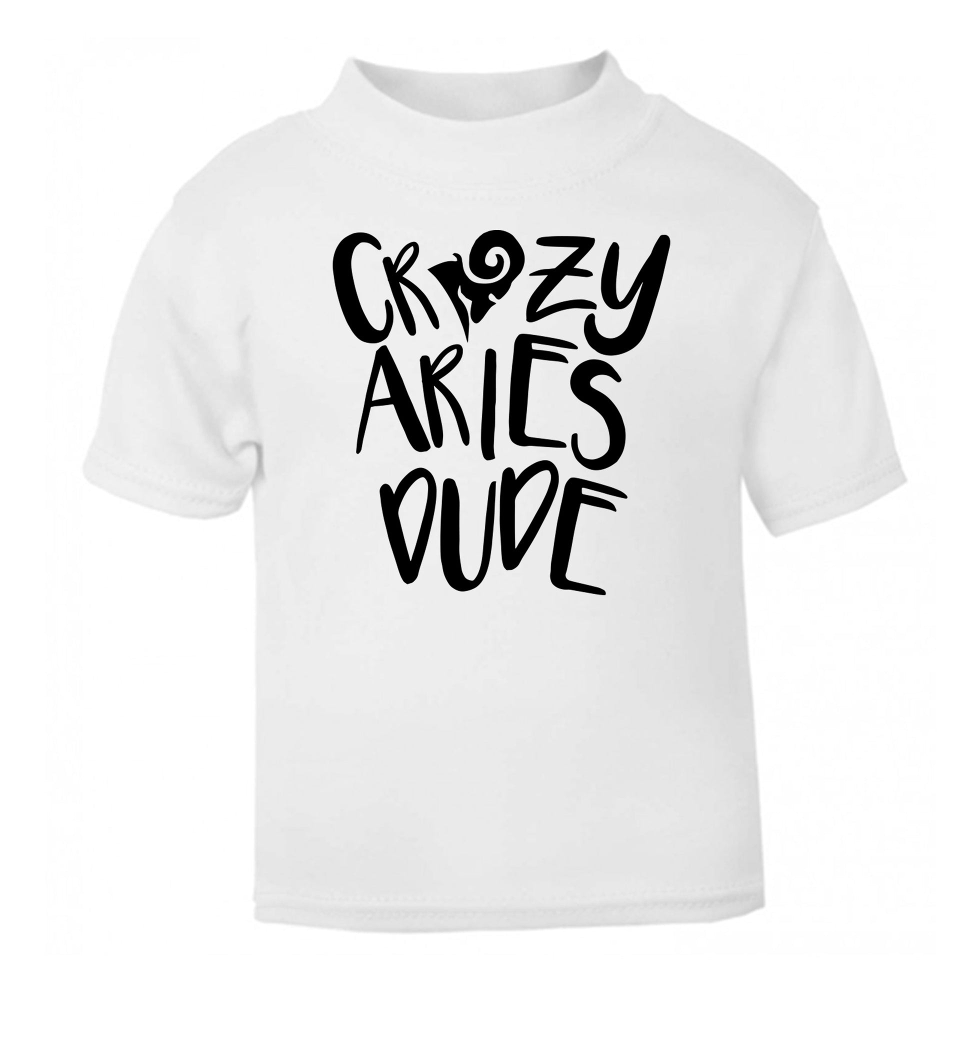 Crazy aries dude white Baby Toddler Tshirt 2 Years