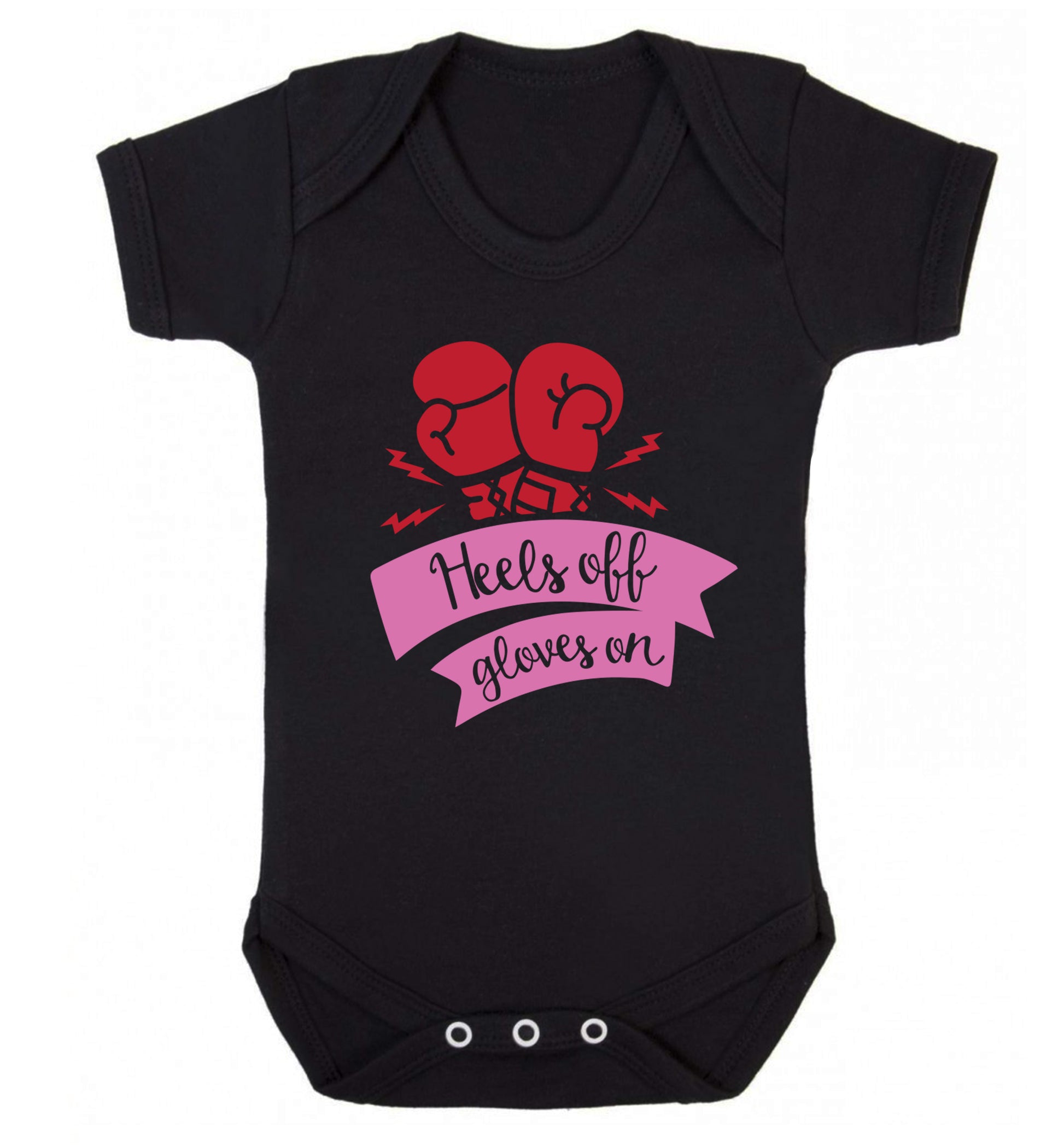 Heels off gloves on Baby Vest black 18-24 months