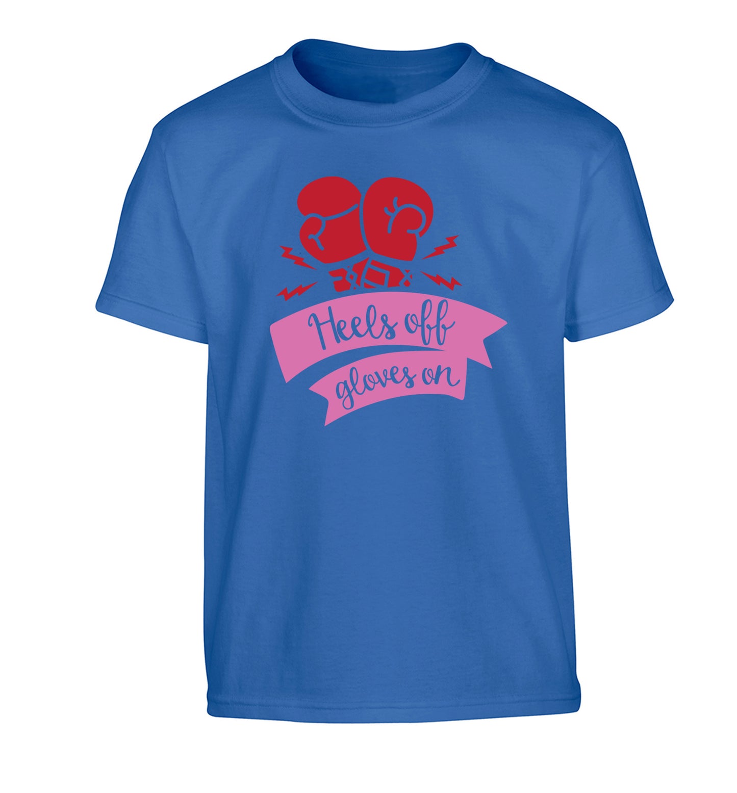 Heels off gloves on Children's blue Tshirt 12-13 Years