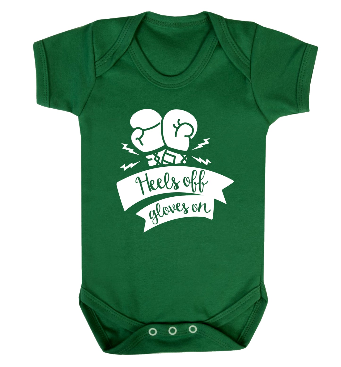 Heels off gloves on Baby Vest green 18-24 months