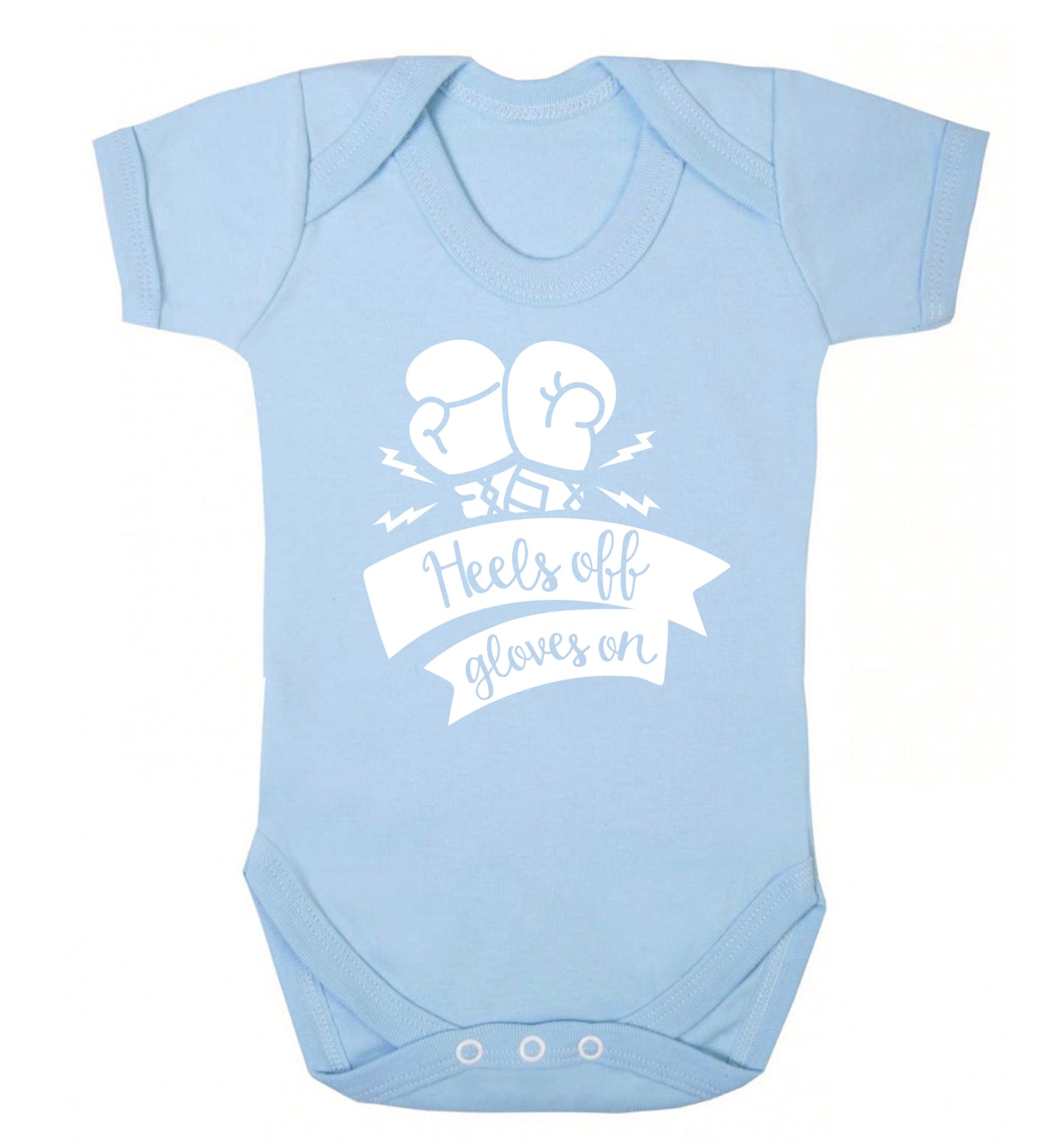 Heels off gloves on Baby Vest pale blue 18-24 months