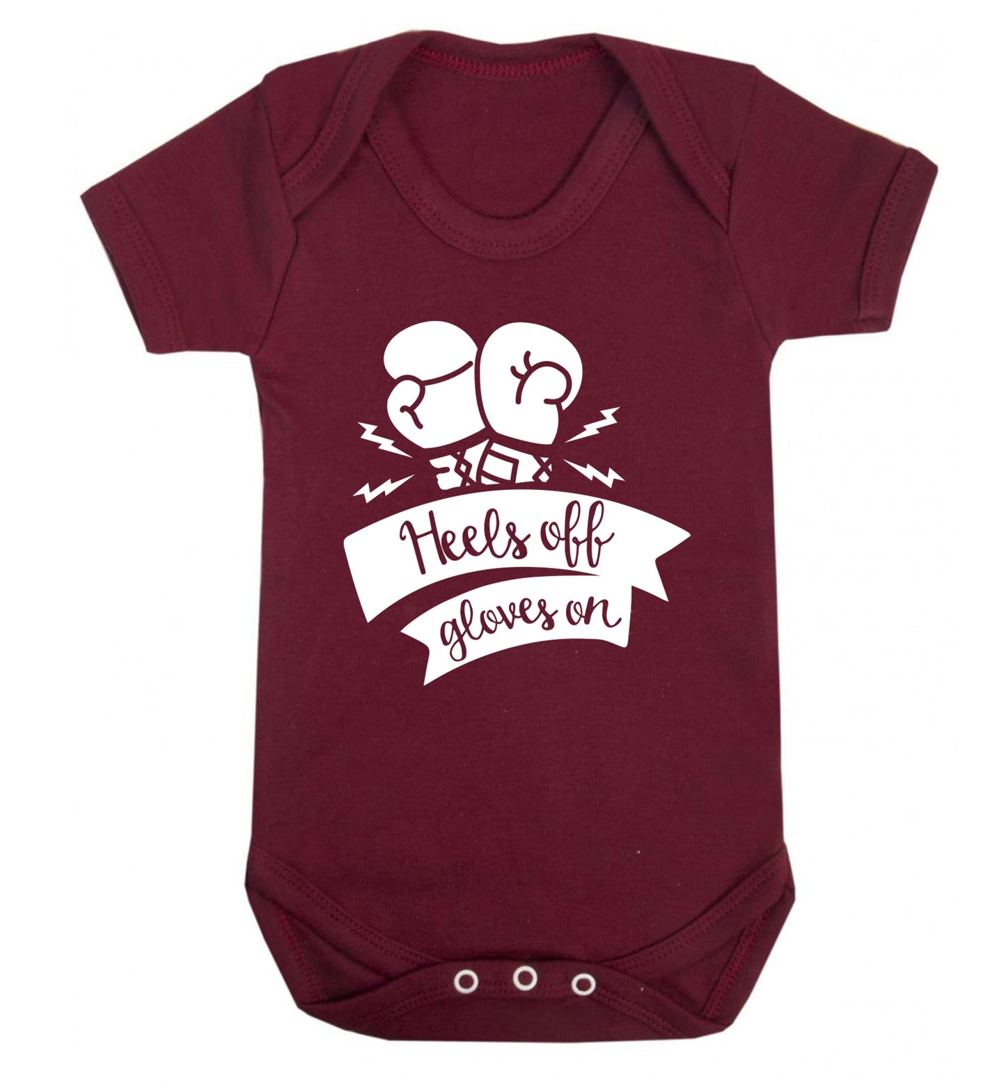 Heels off gloves on Baby Vest maroon 18-24 months