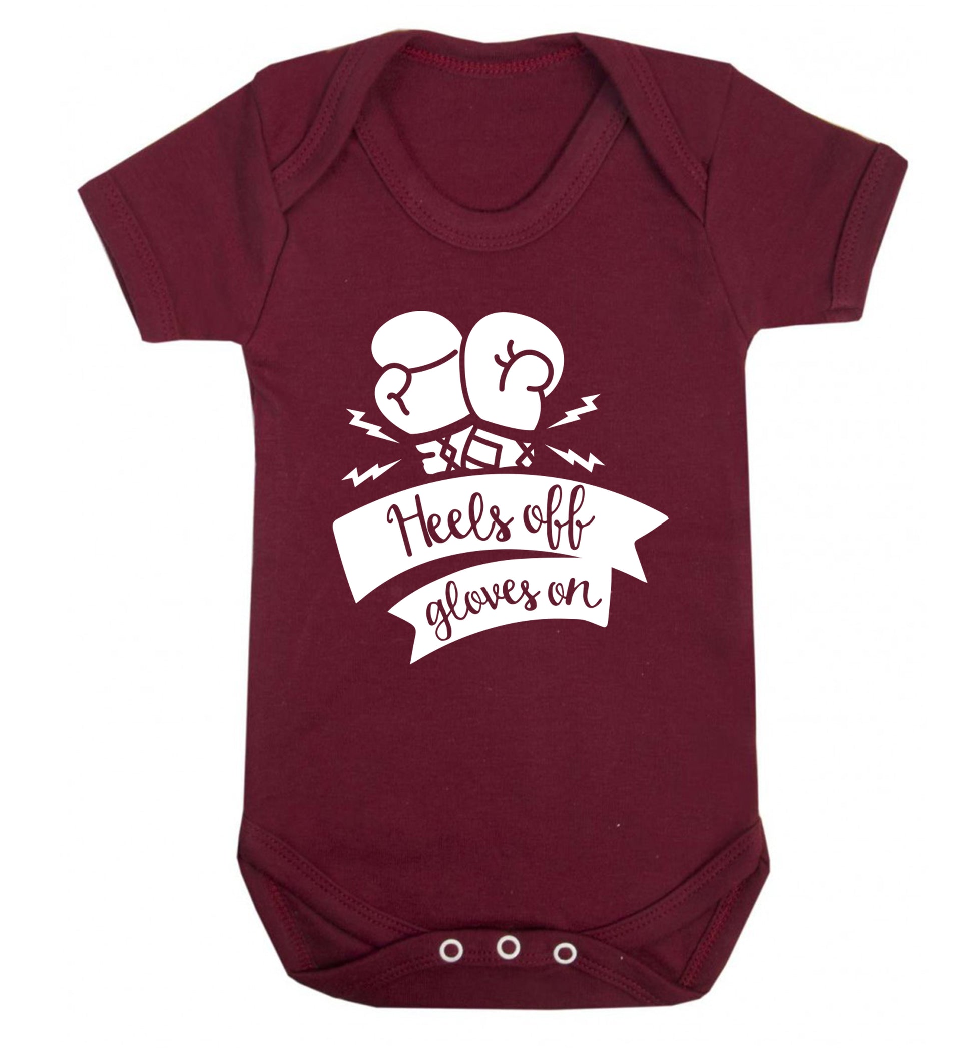 Heels off gloves on Baby Vest maroon 18-24 months