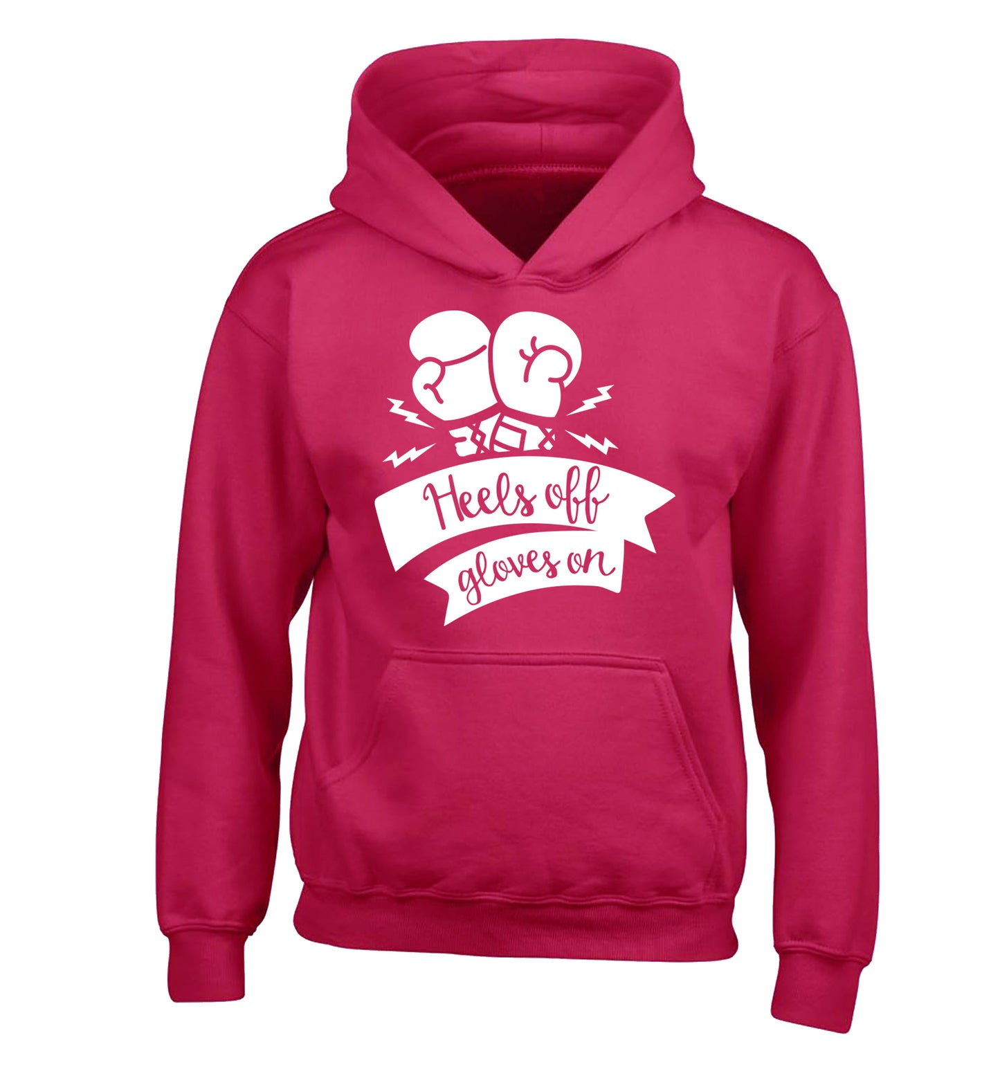 Heels off gloves on children's pink hoodie 12-13 Years