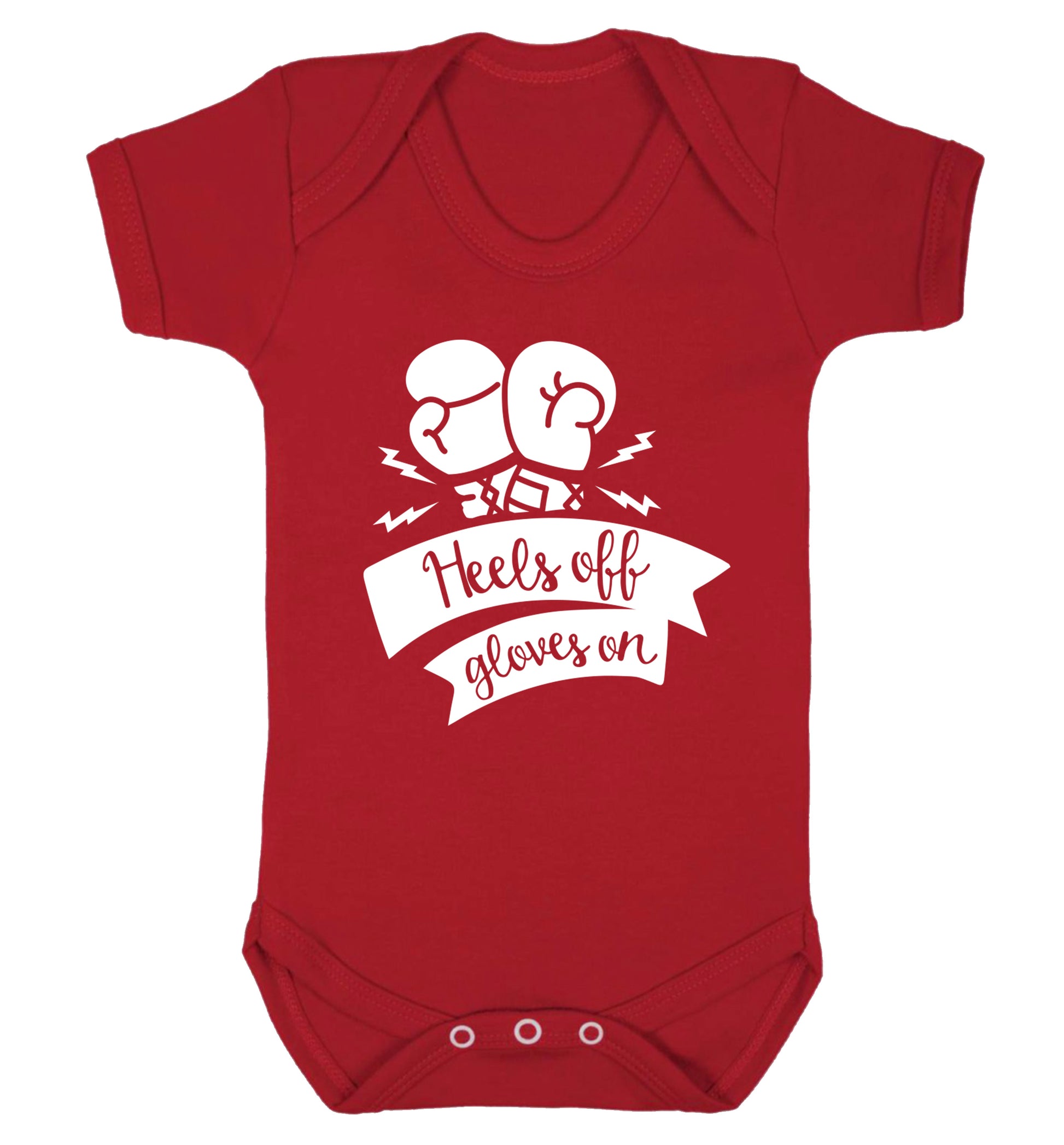 Heels off gloves on Baby Vest red 18-24 months