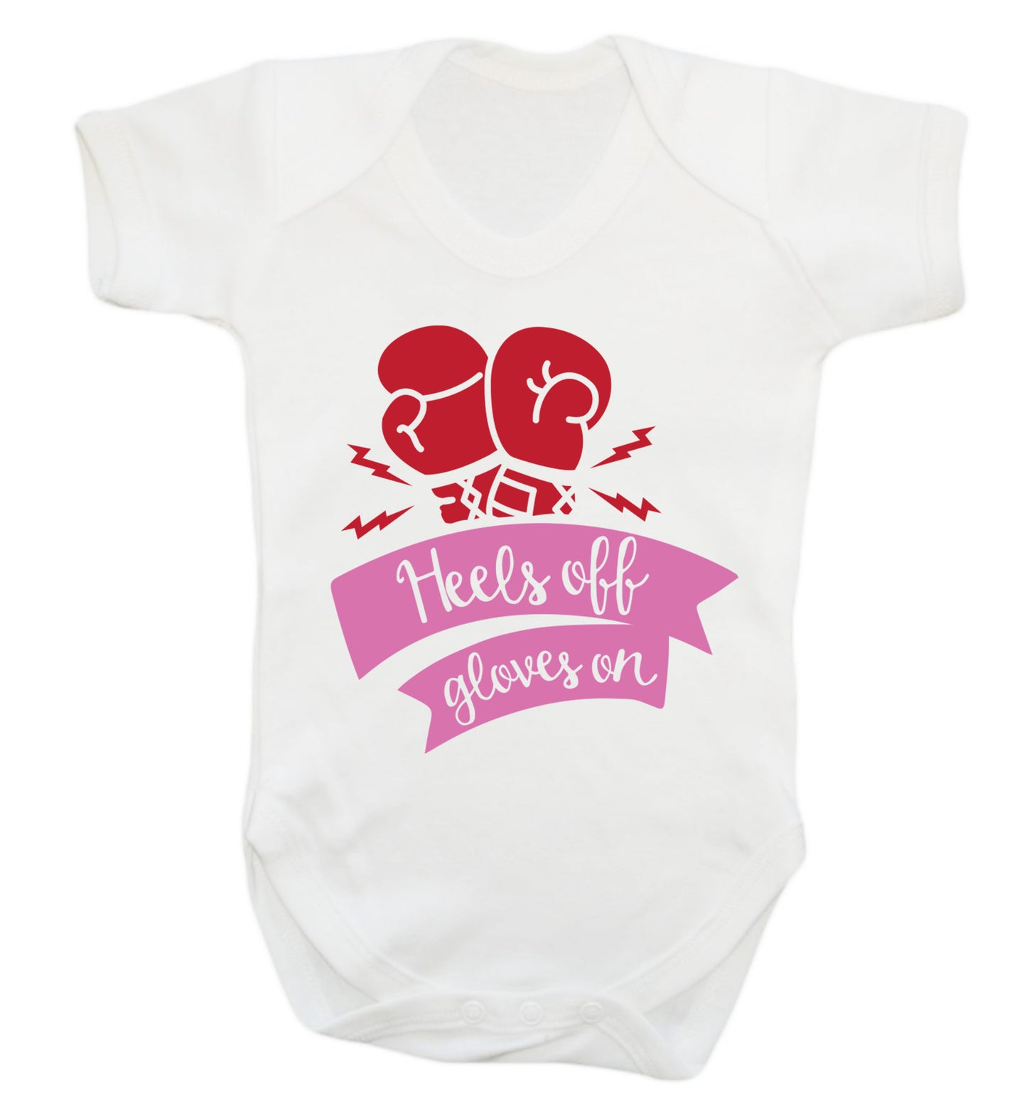 Heels off gloves on Baby Vest white 18-24 months